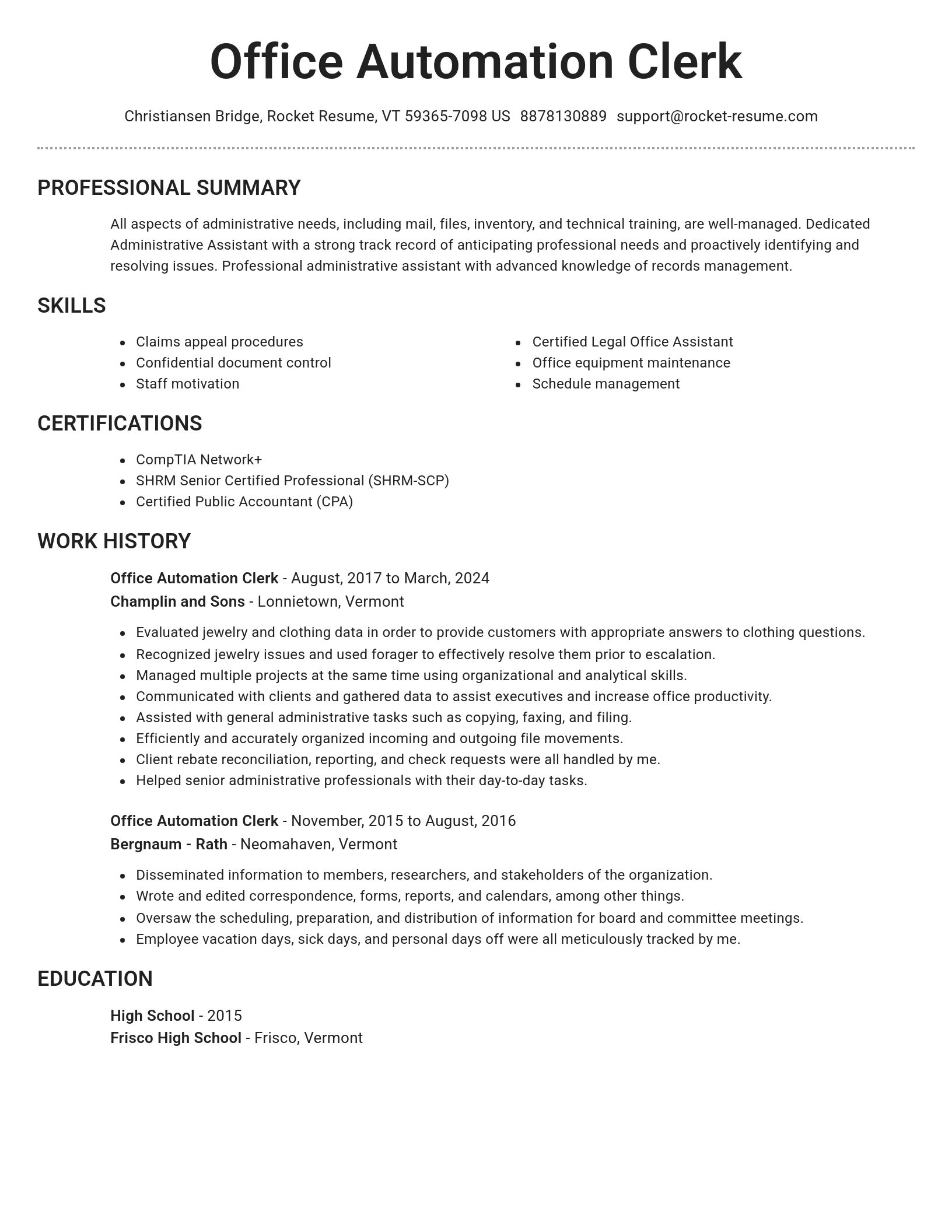 Brilliant resume template