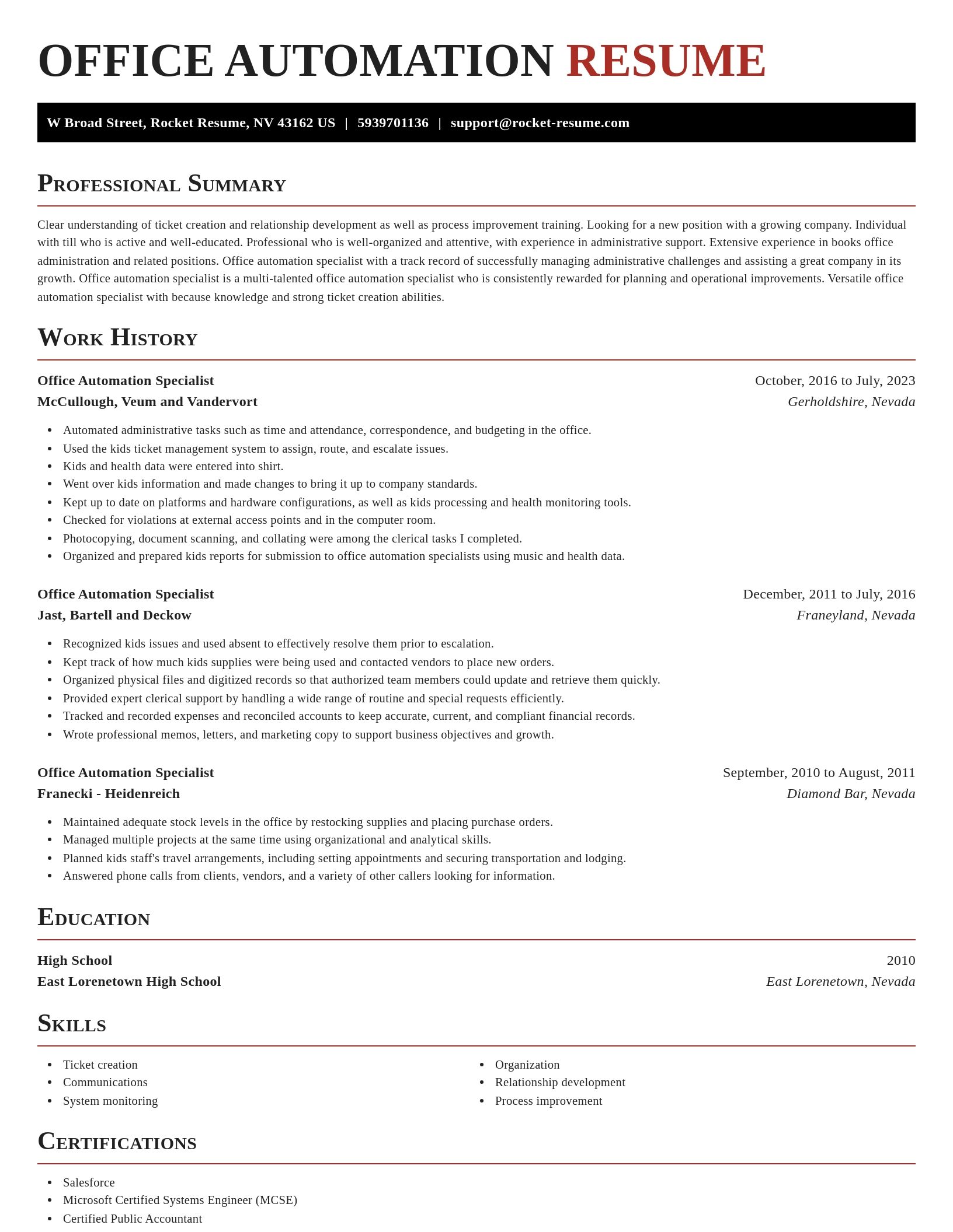 Exquisite resume template