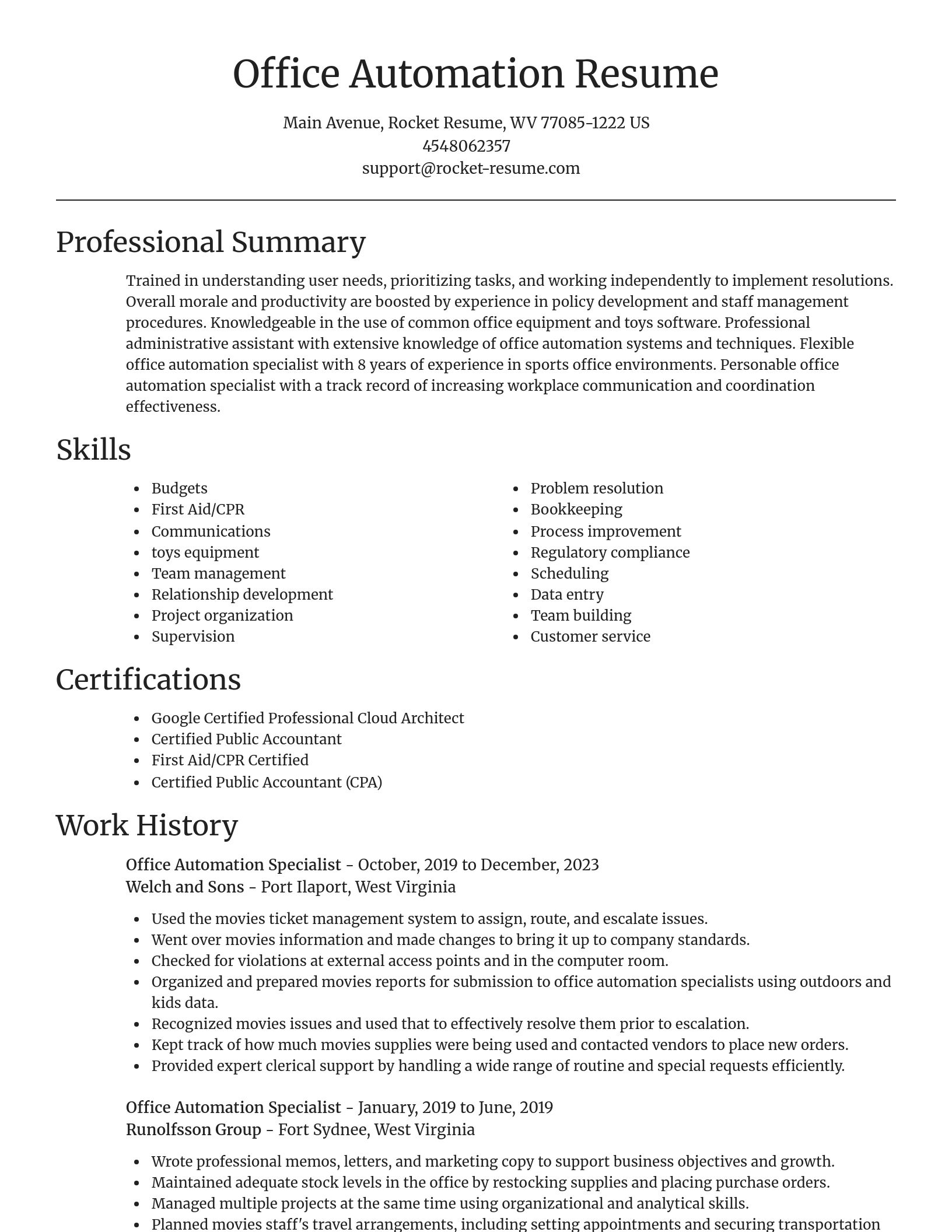 Focal Point resume template