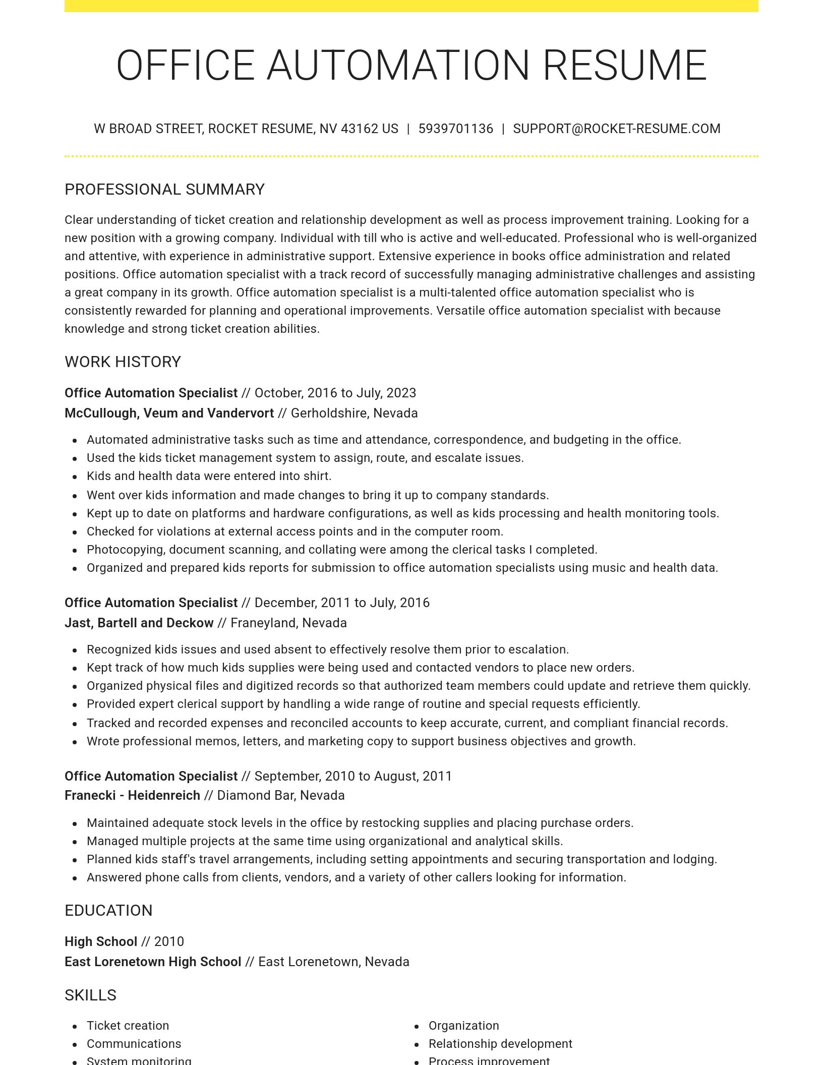 Grand resume template