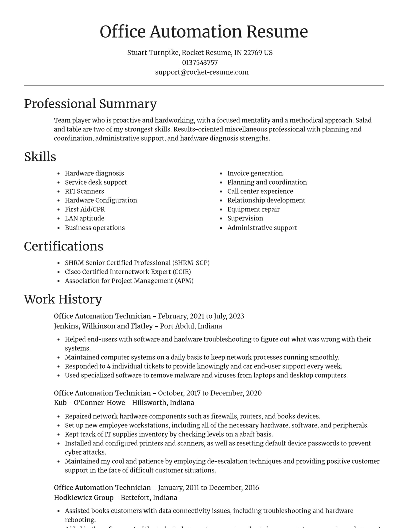 Focal Point resume template