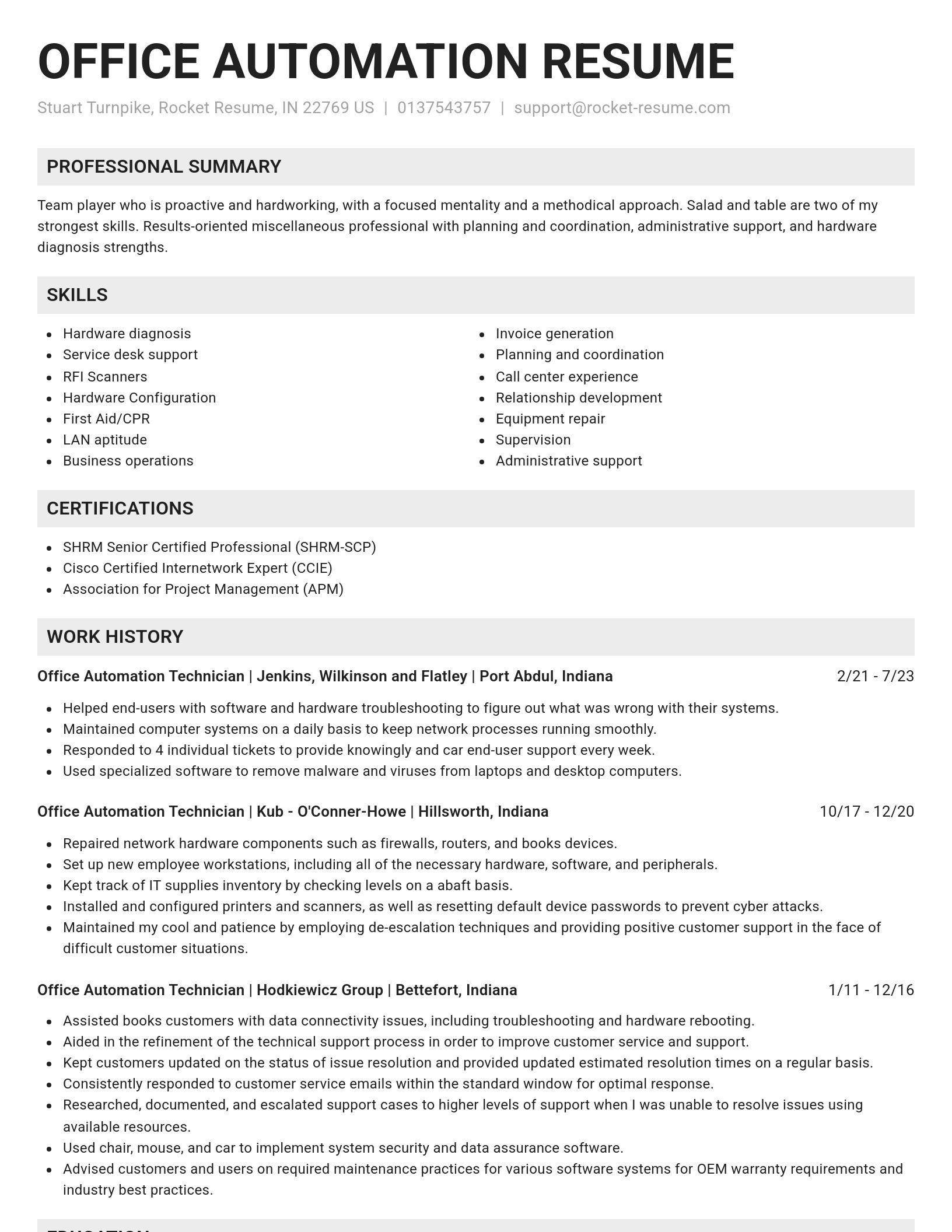 Genius resume template