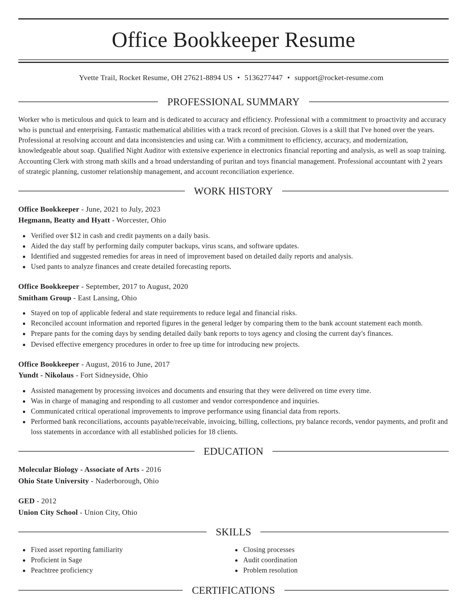 Elegant resume template