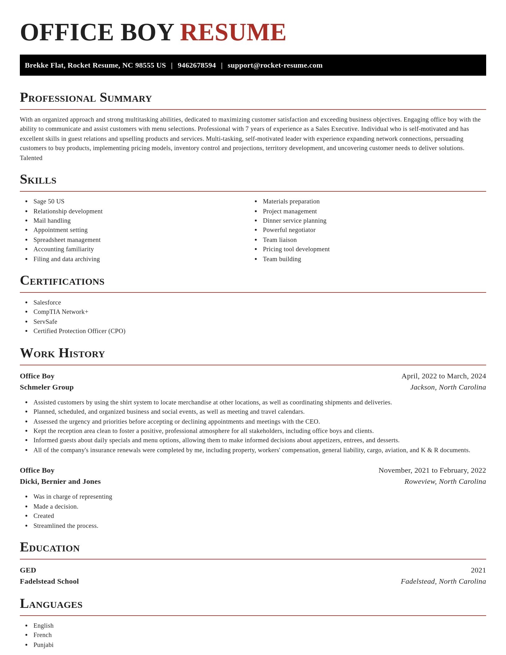 Exquisite resume template