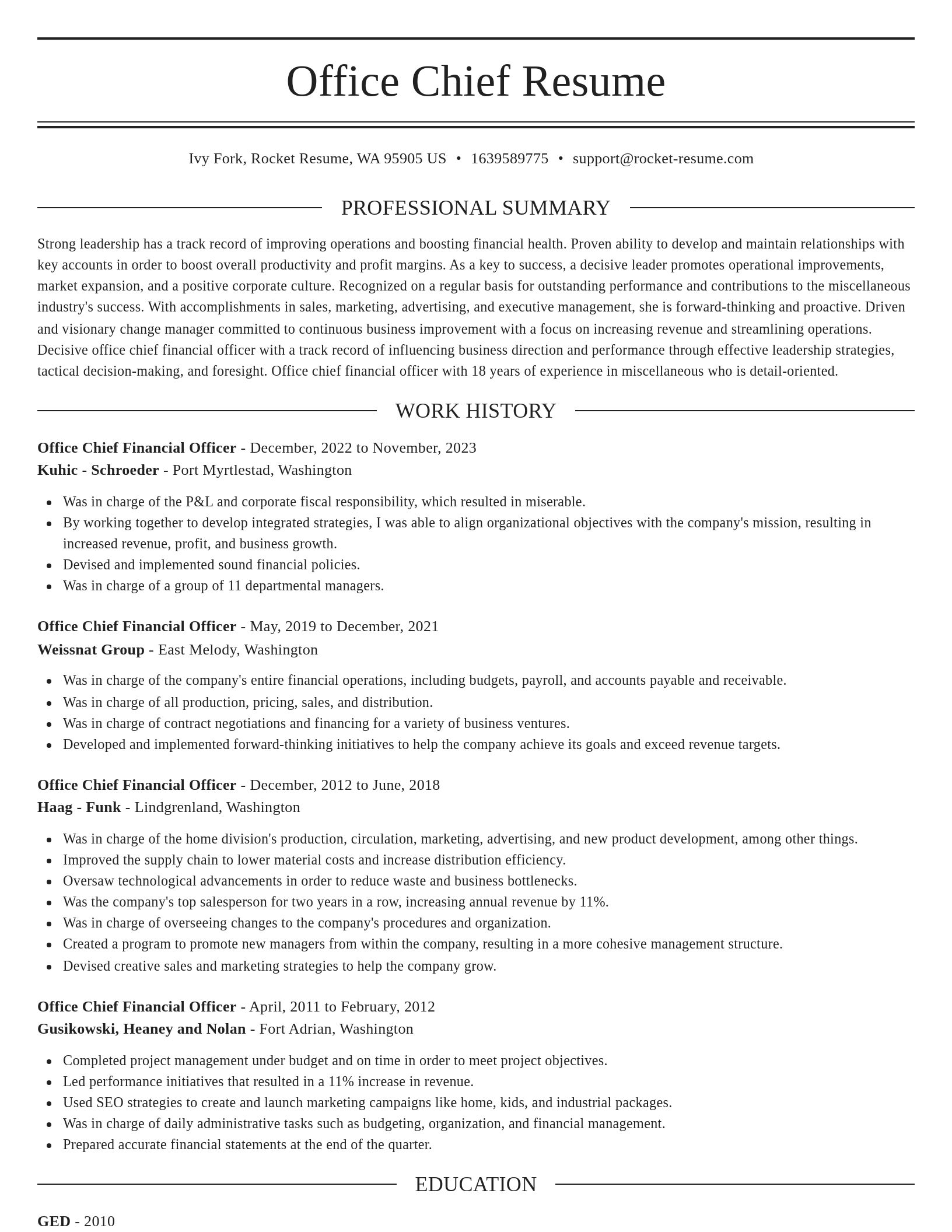 Elegant resume template