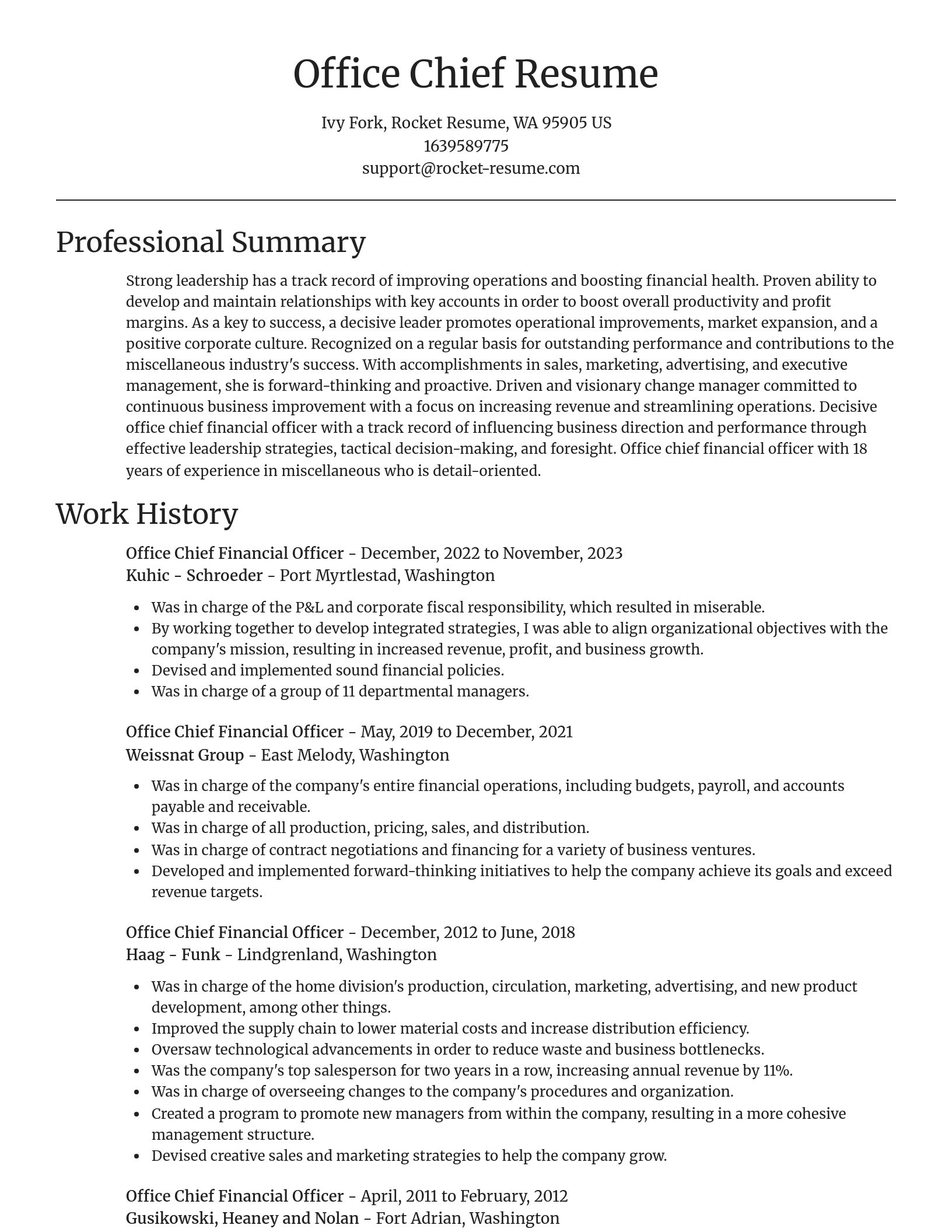 Focal Point resume template