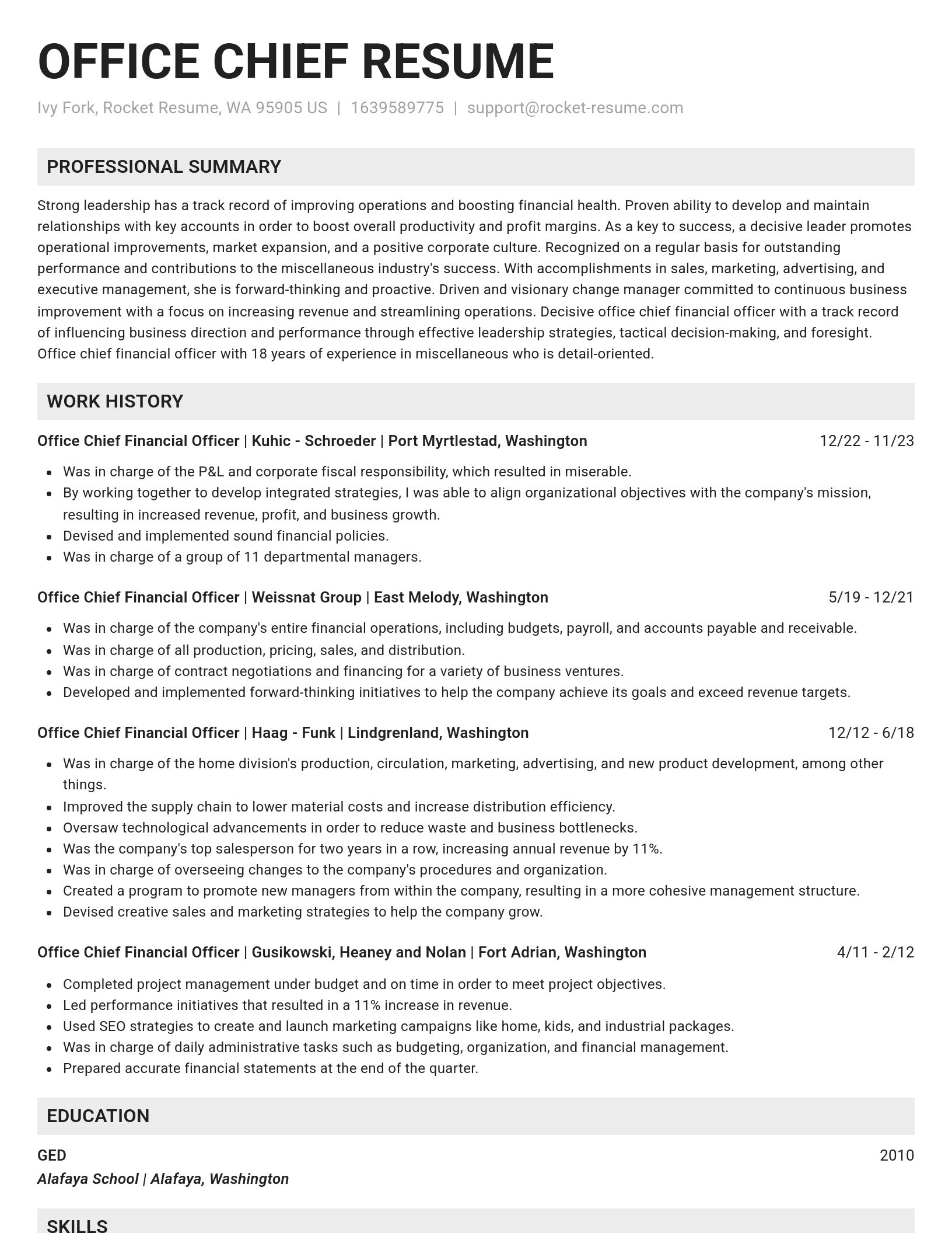 Genius resume template