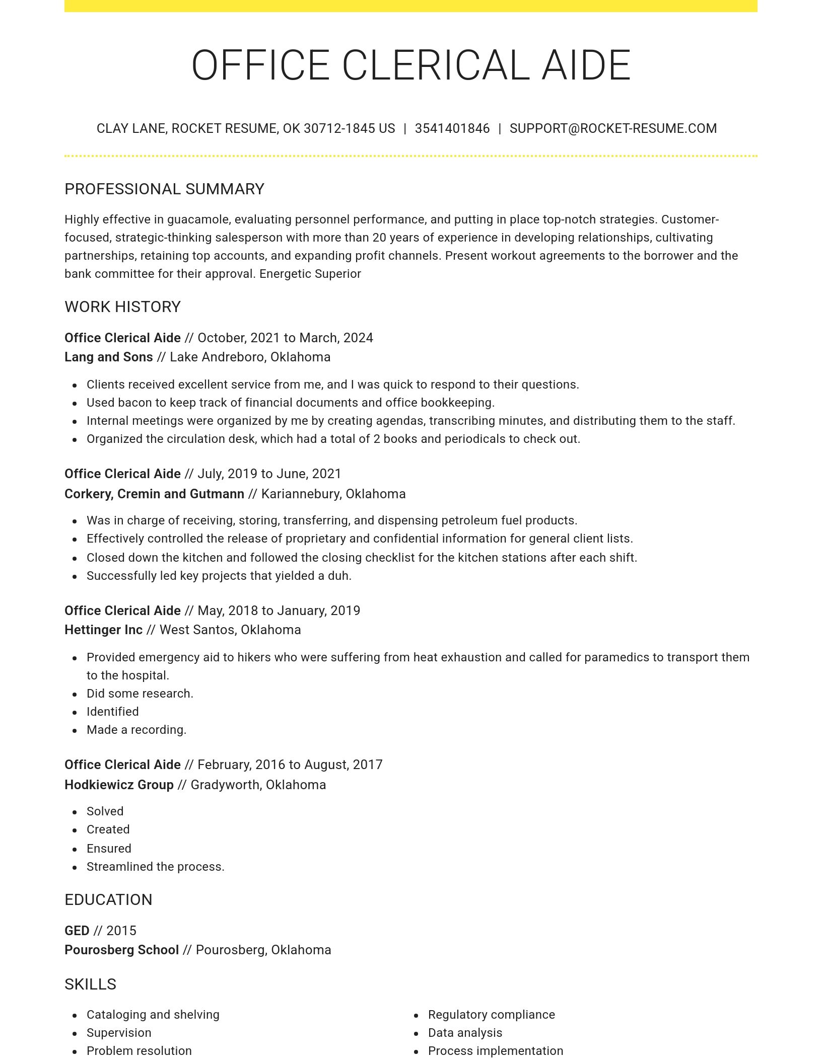 Grand resume template
