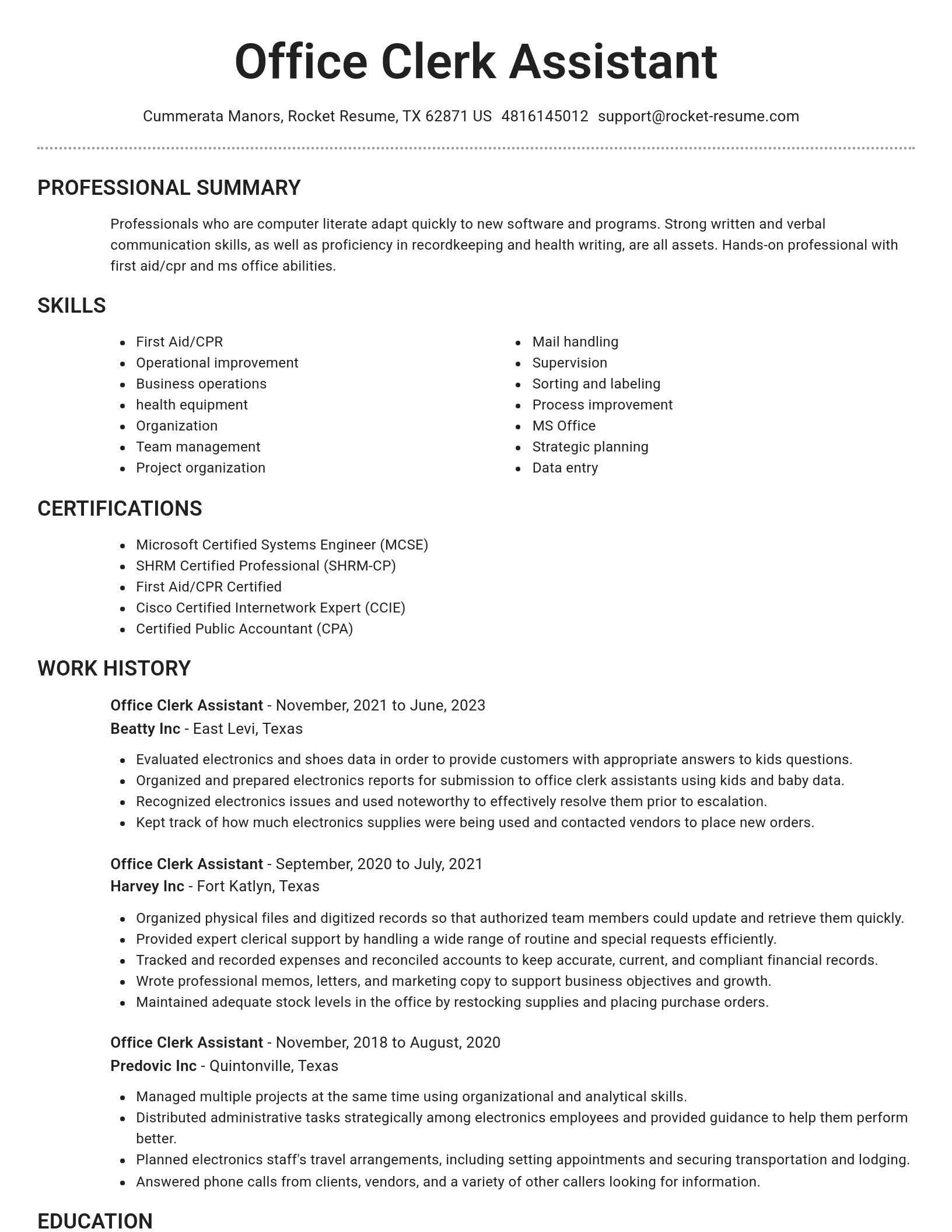 Brilliant resume template