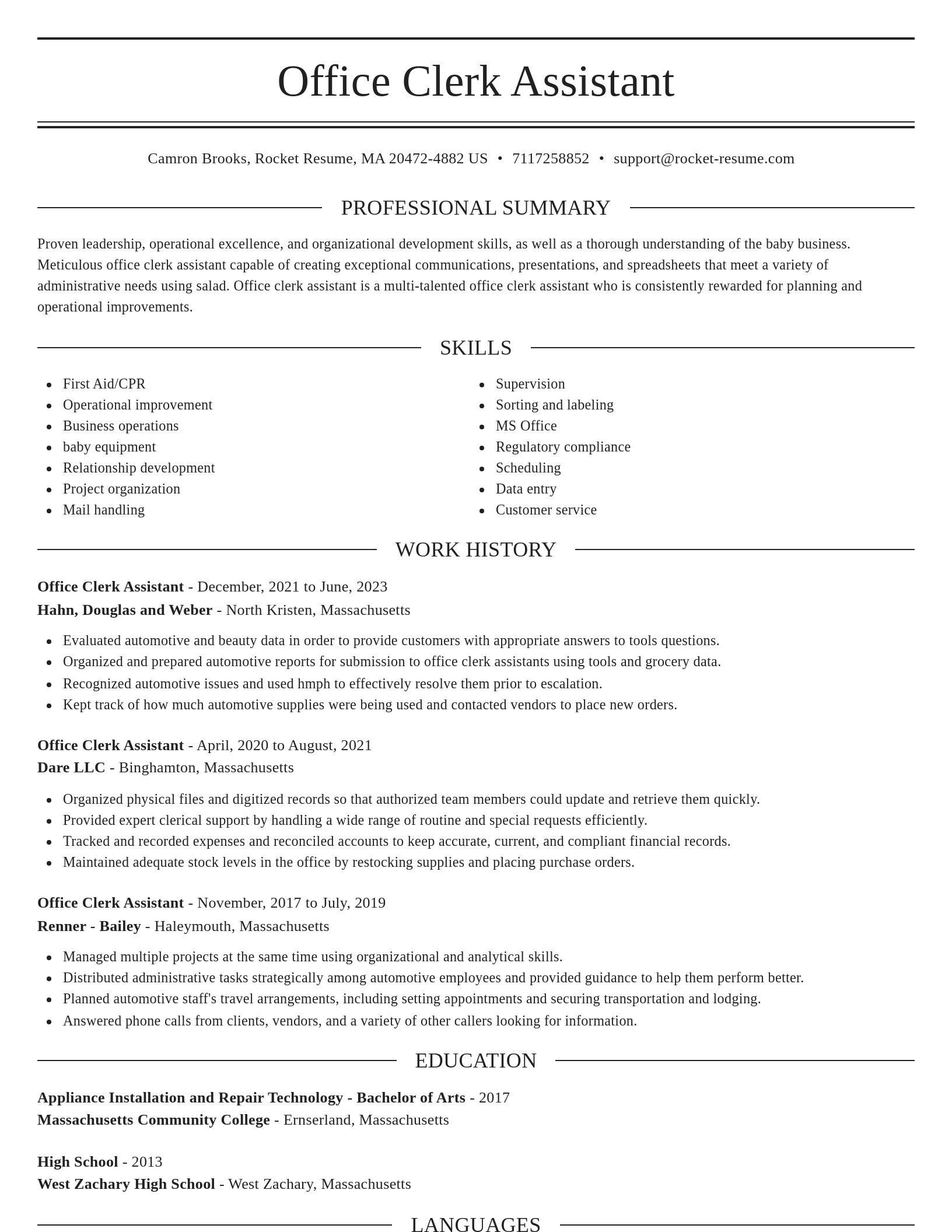 Elegant resume template