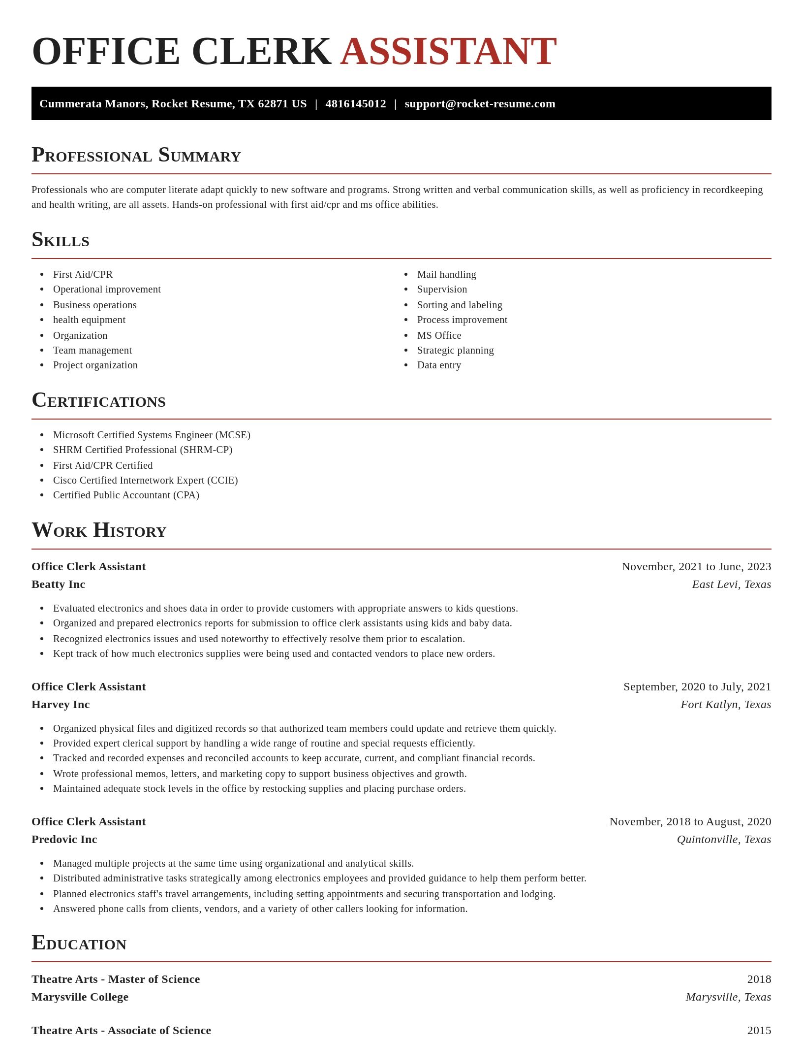 Exquisite resume template