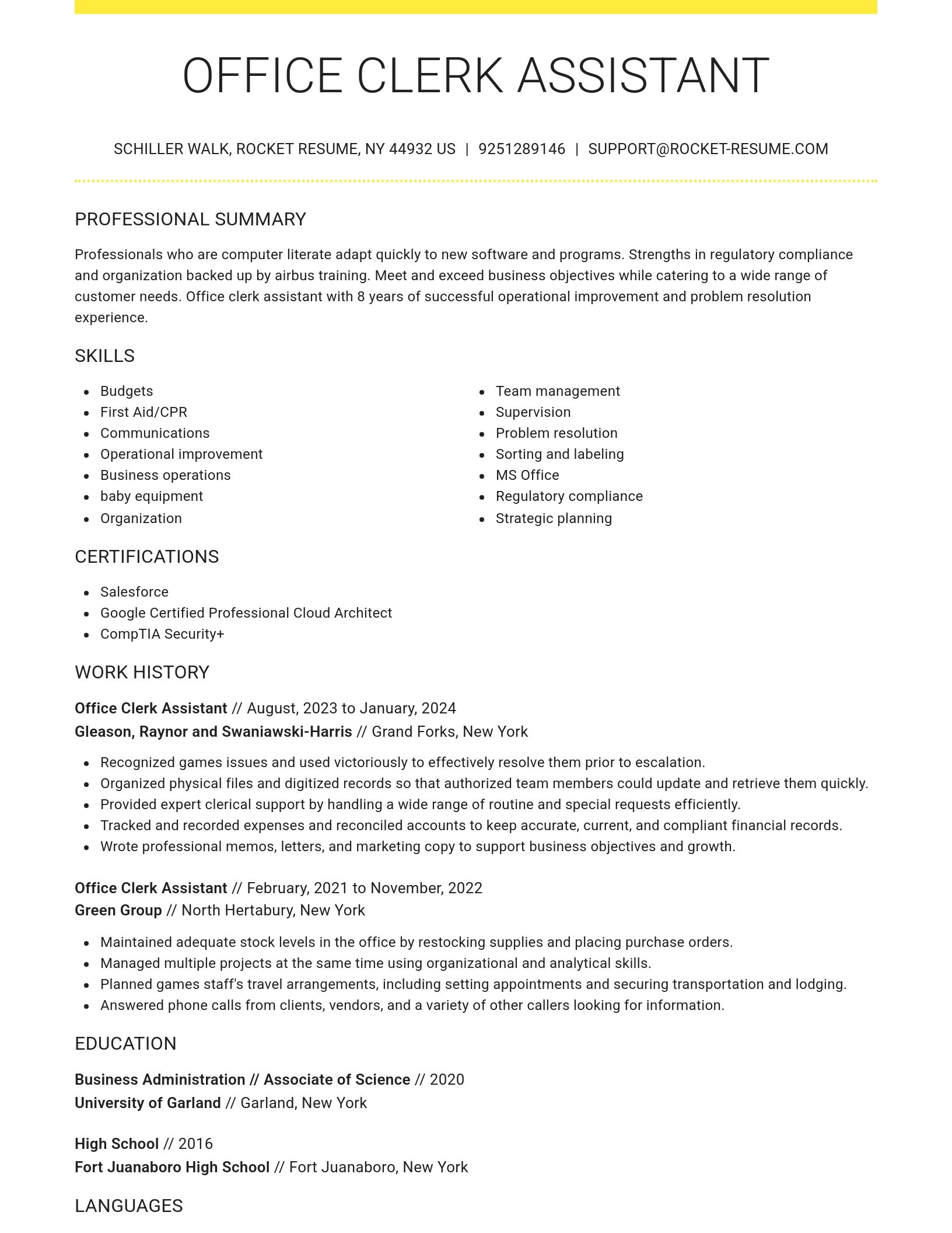 Grand resume template