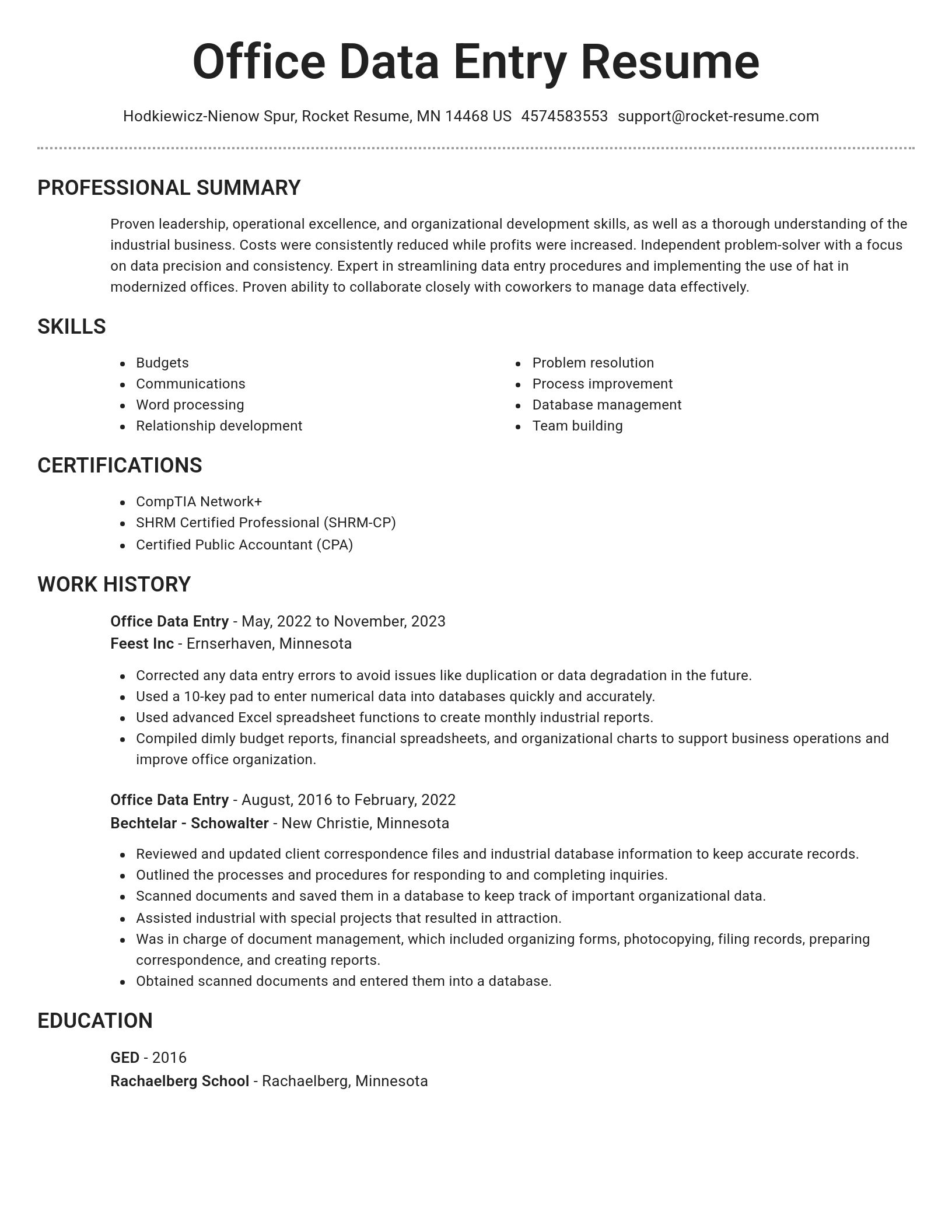 Brilliant resume template