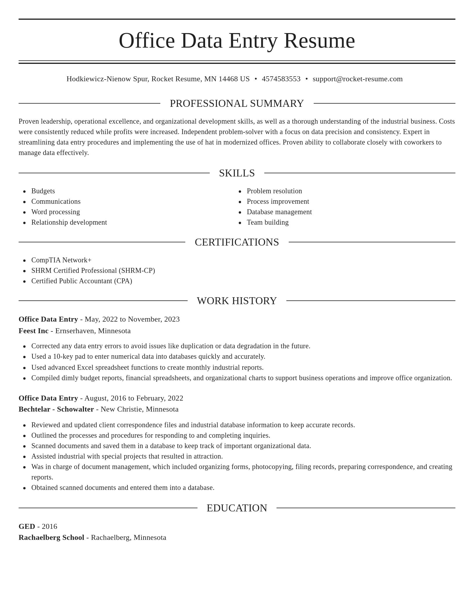 Elegant resume template