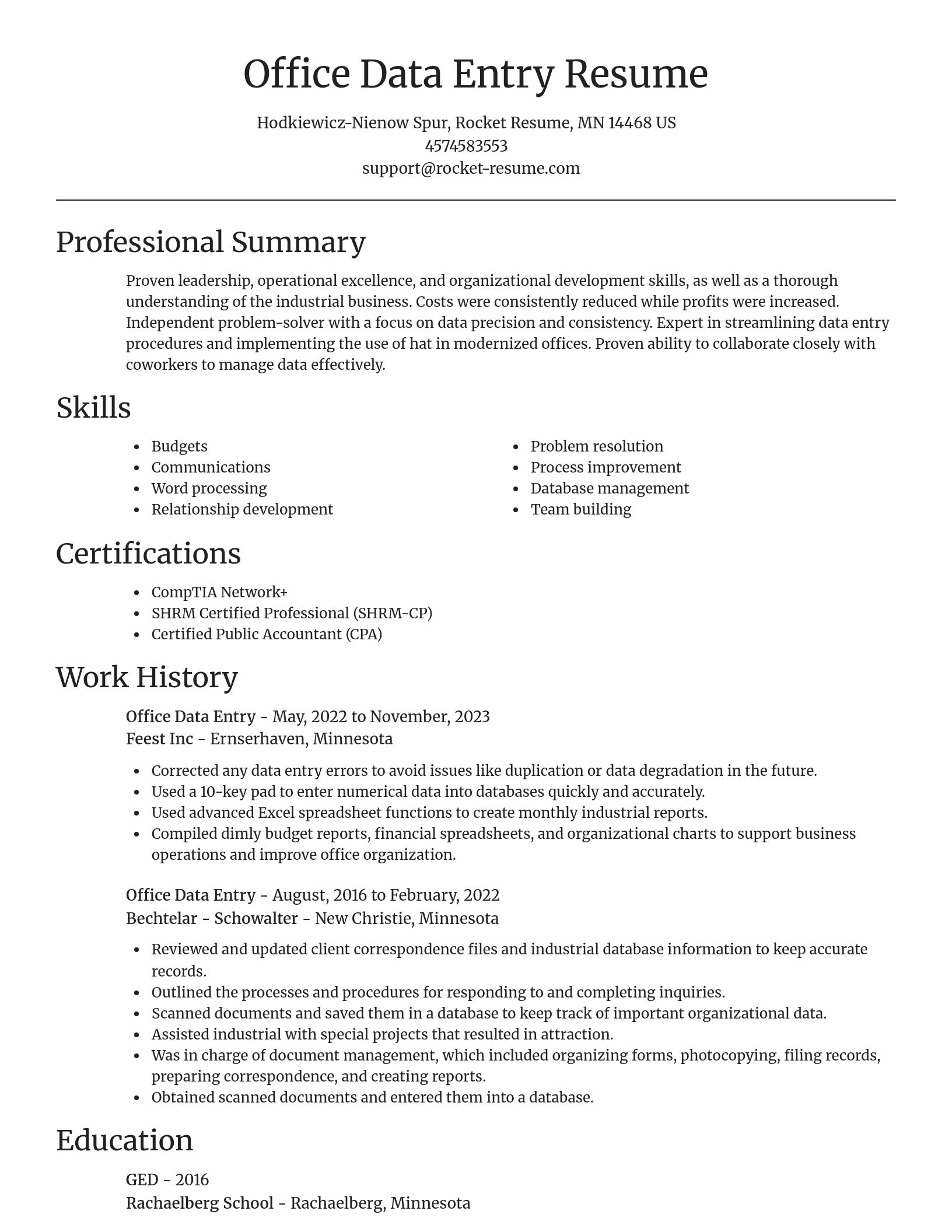 Focal Point resume template