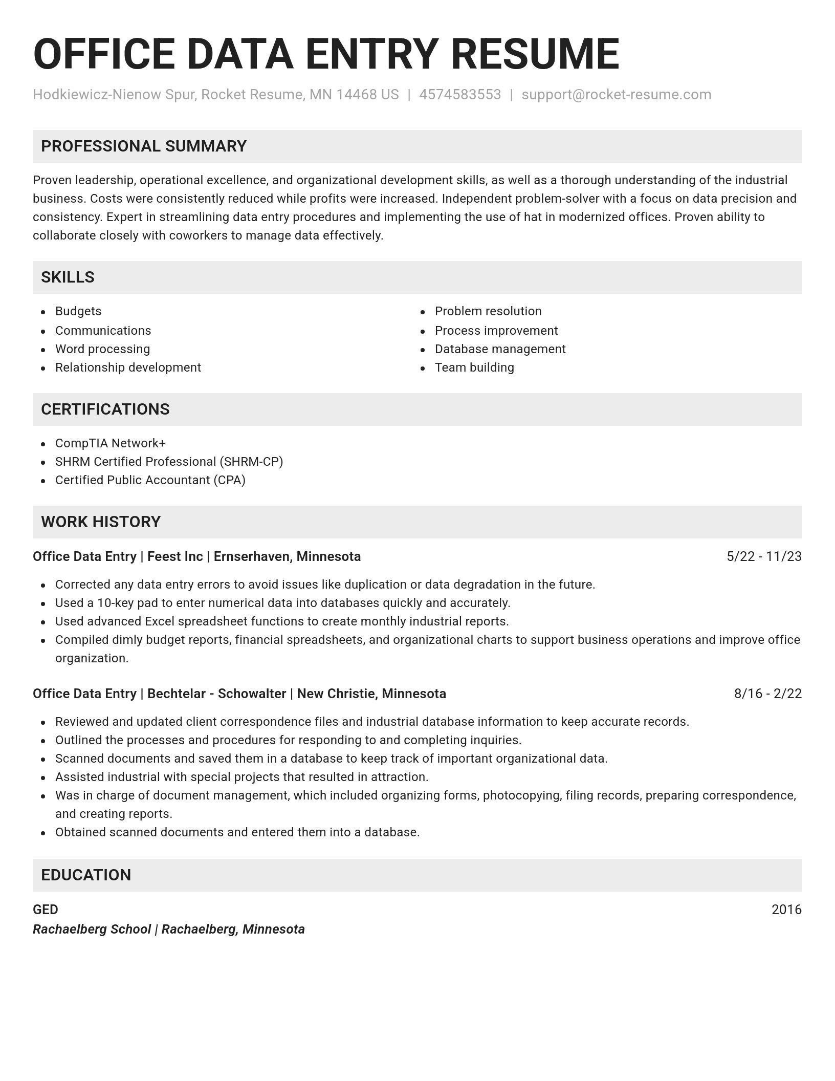 Genius resume template