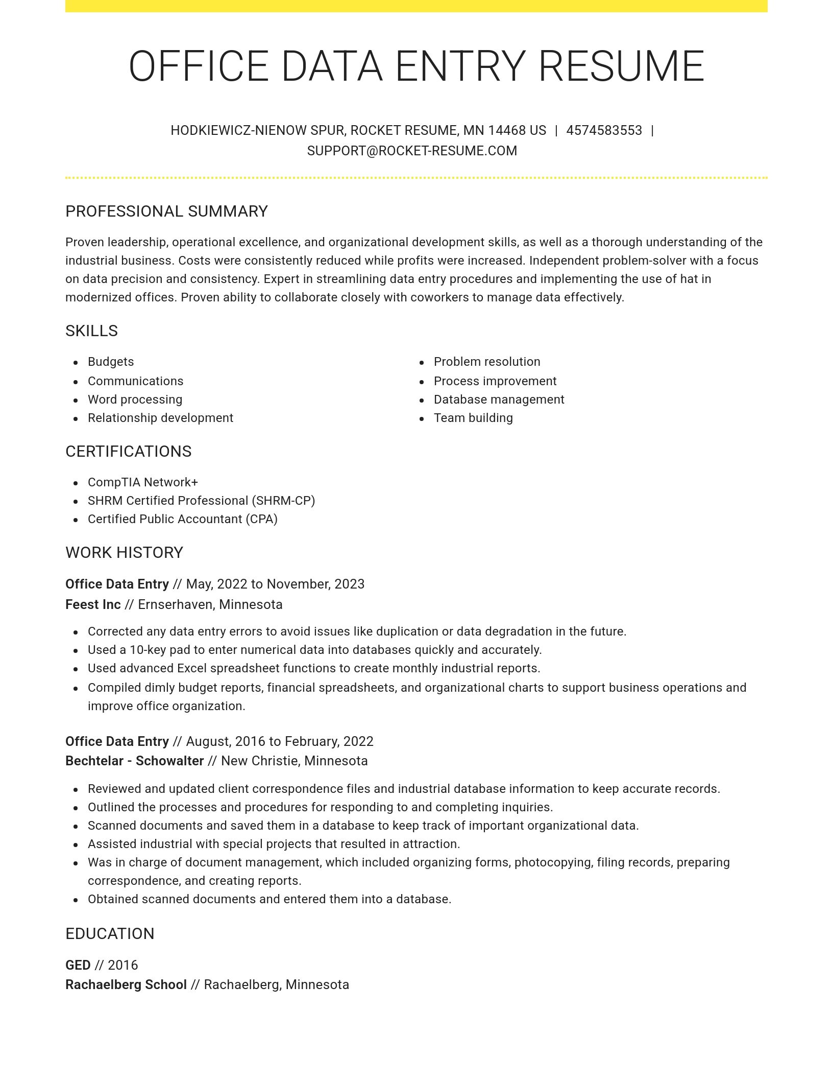 Grand resume template