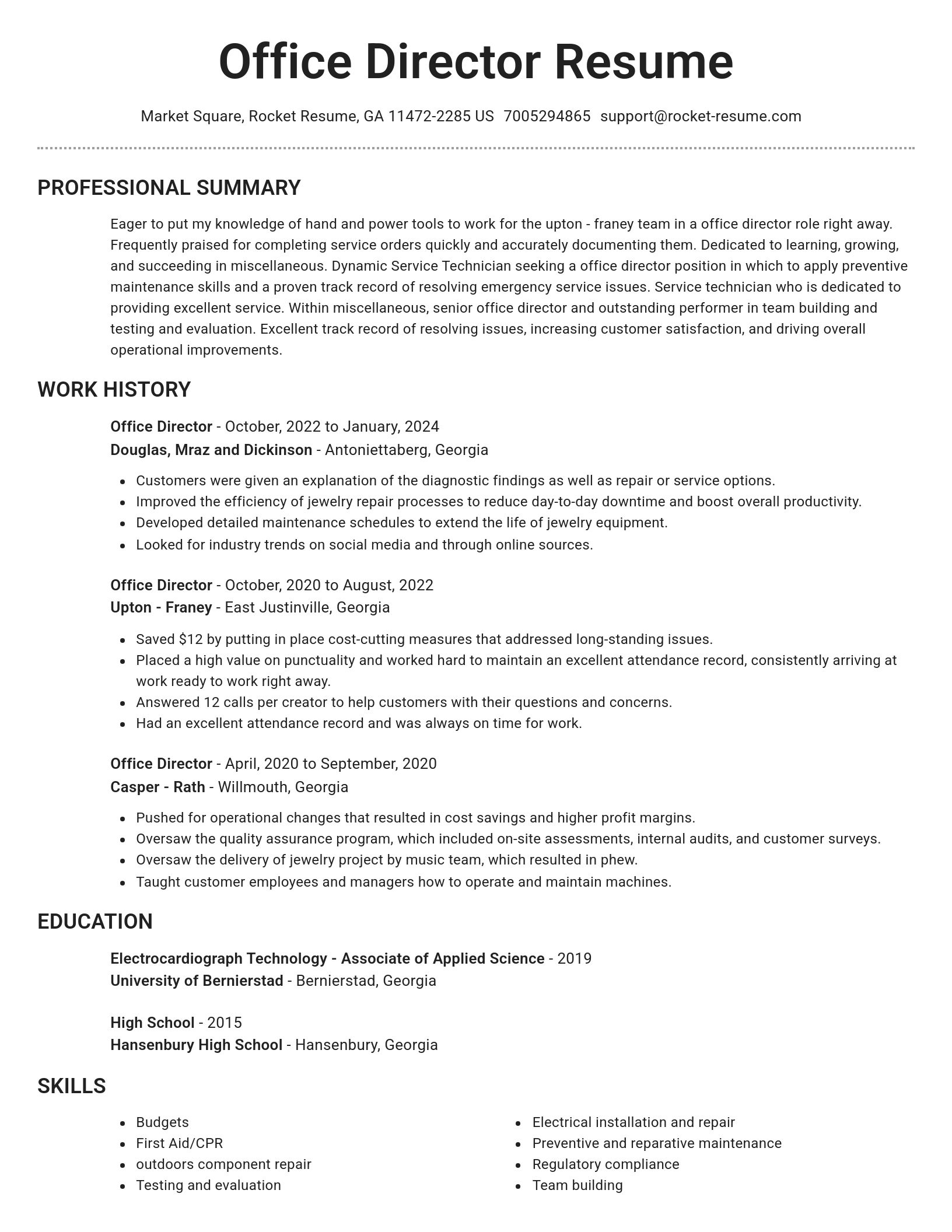 Brilliant resume template