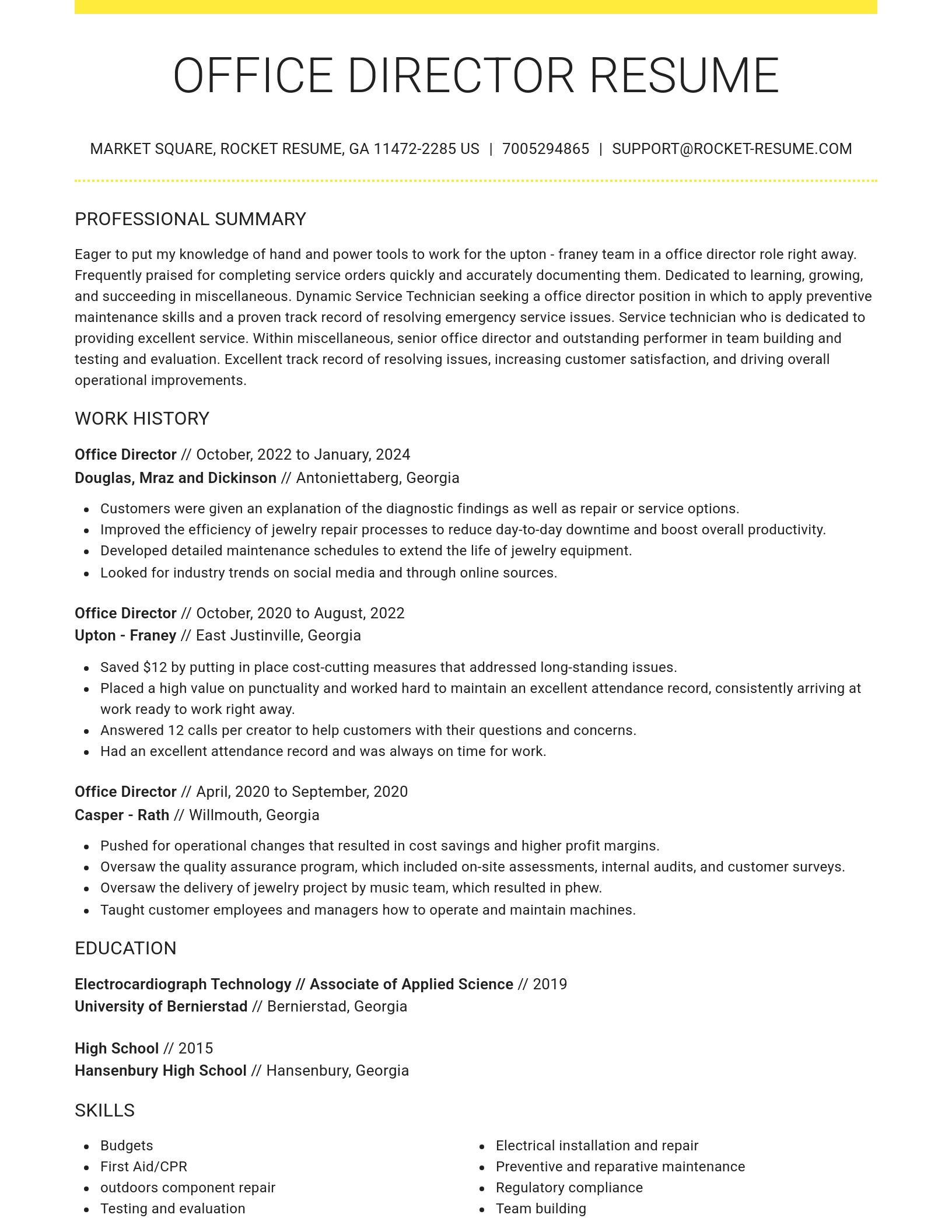 Grand resume template