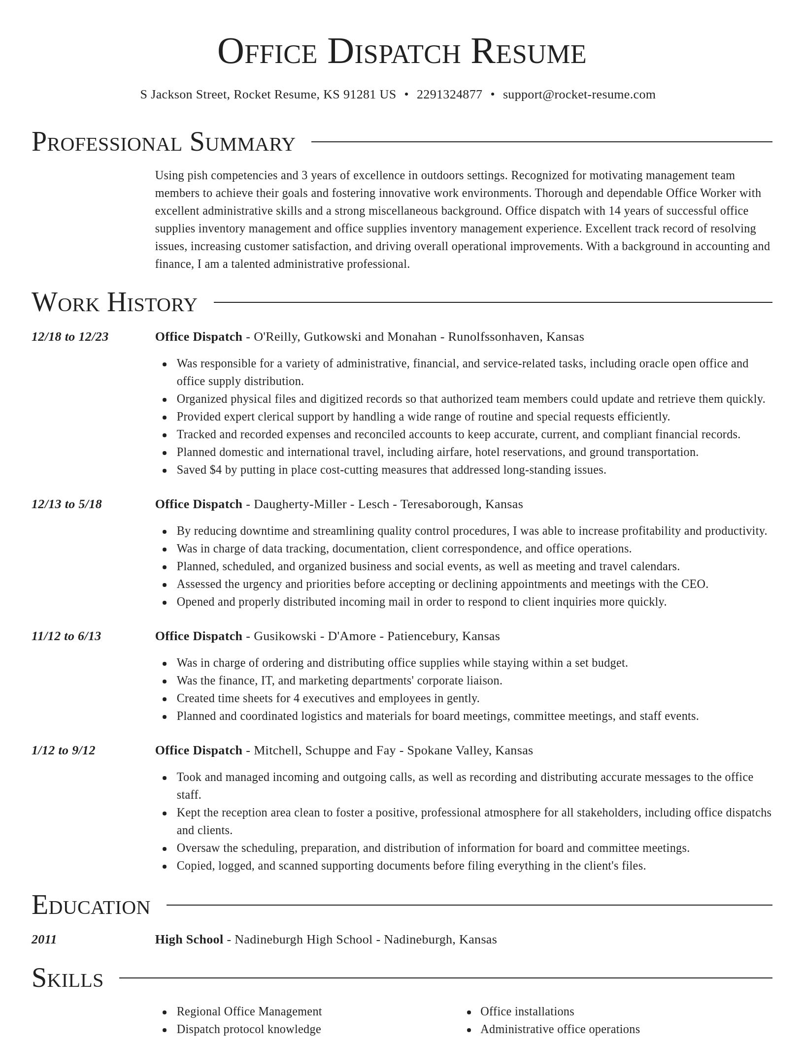 Director resume template