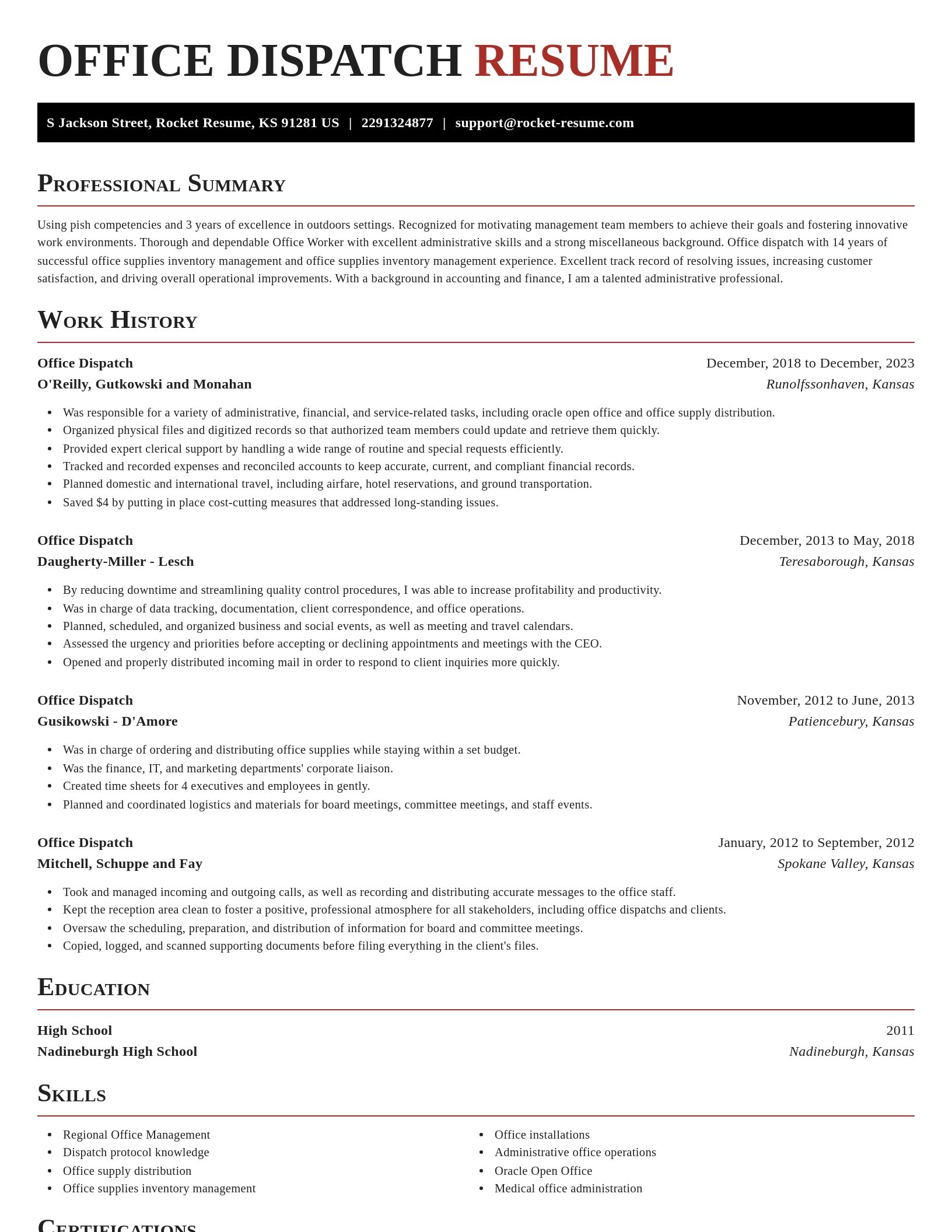 Exquisite resume template