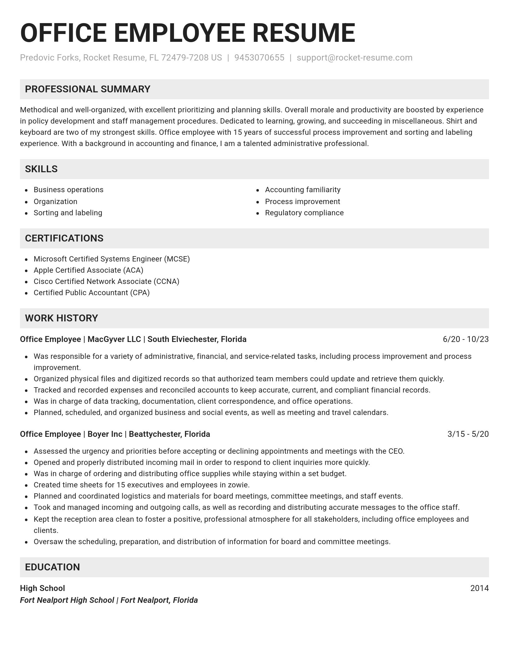 Genius resume template