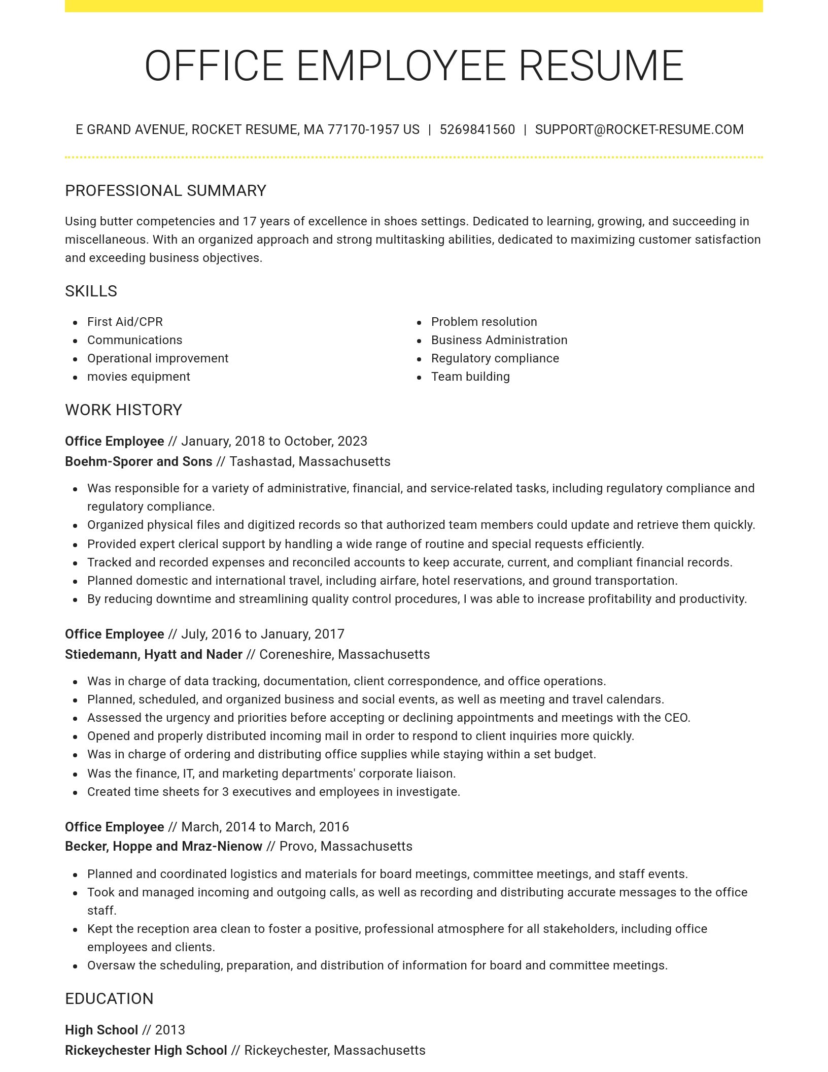 Grand resume template