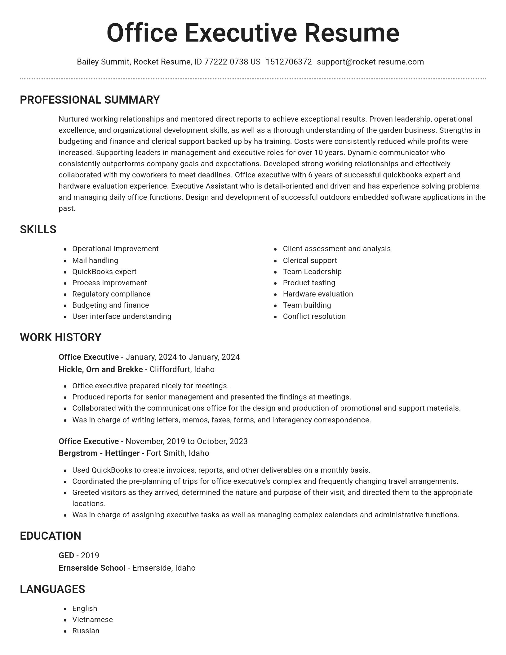 Brilliant resume template