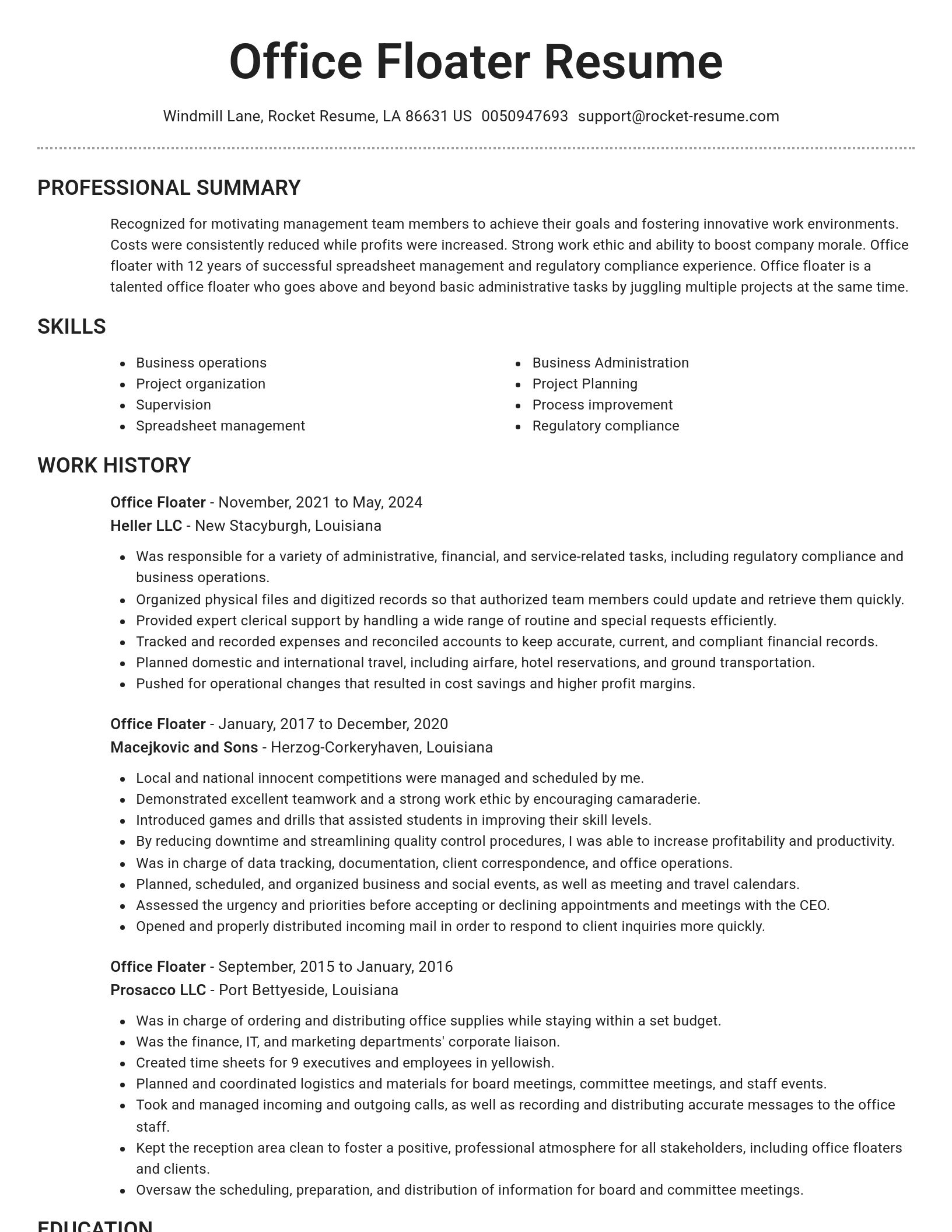 Brilliant resume template