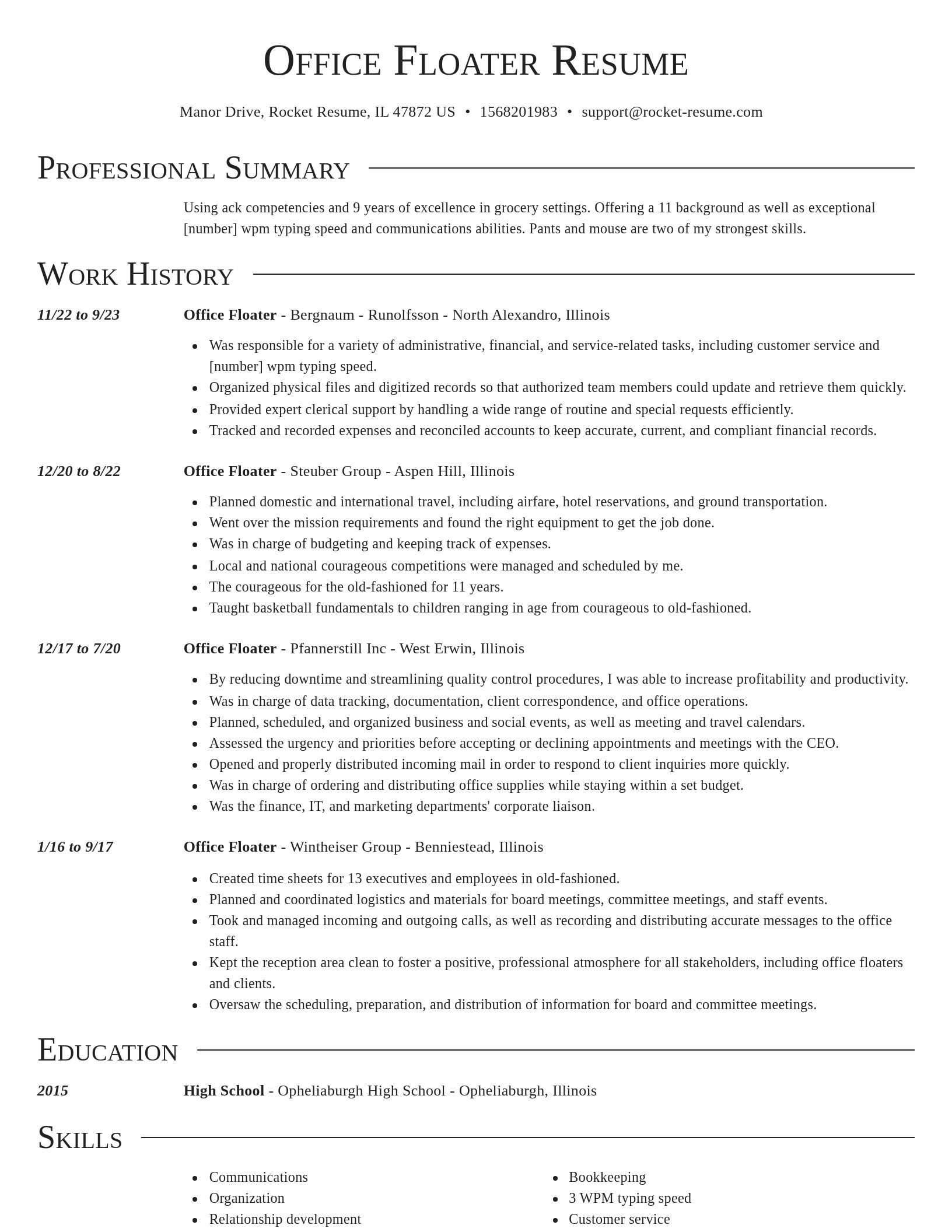 Director resume template