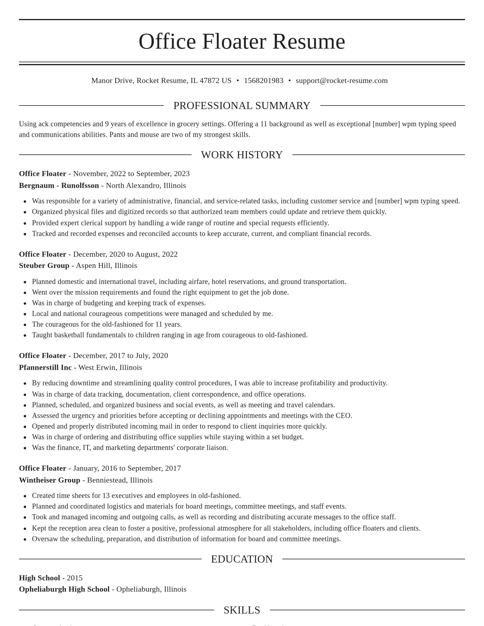 Elegant resume template