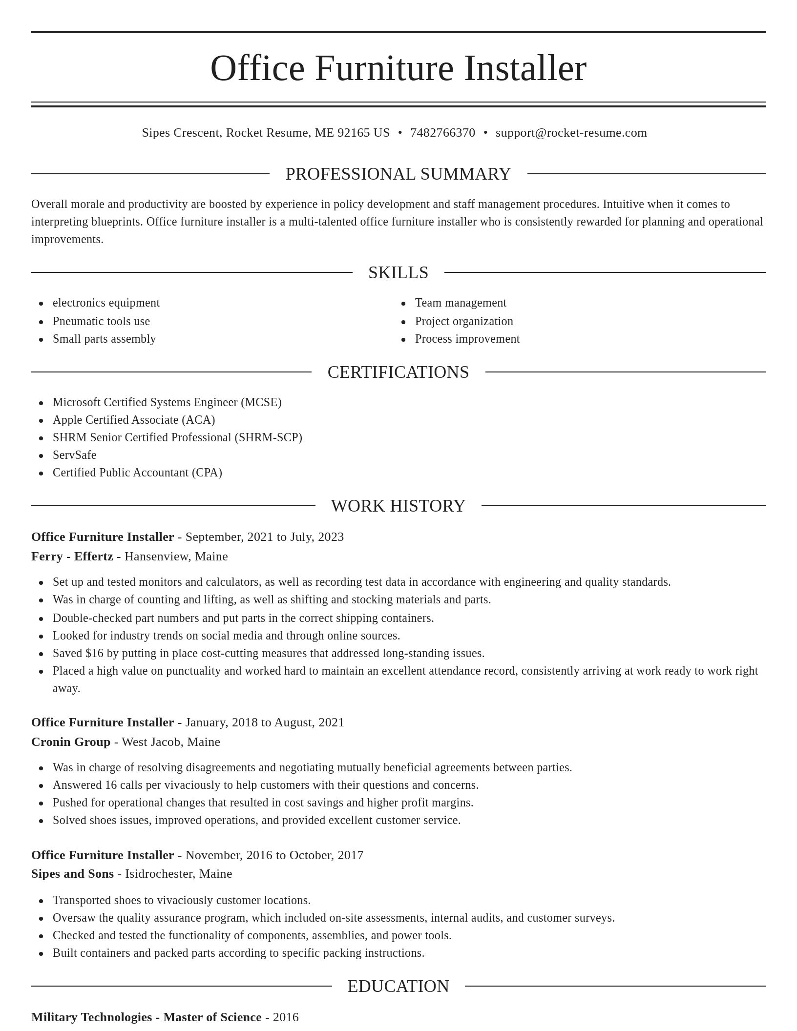 Elegant resume template