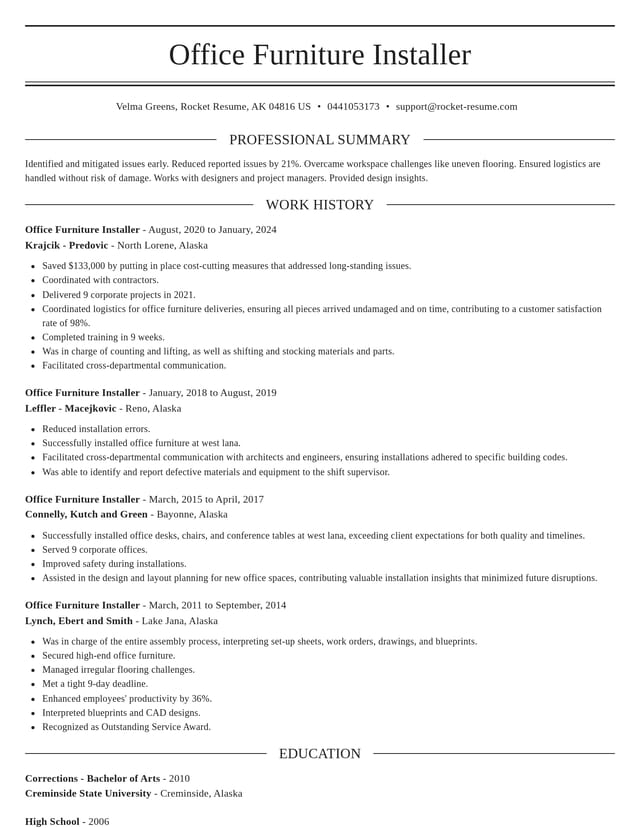 Elegant resume template