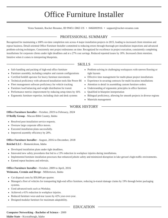 Elegant resume template