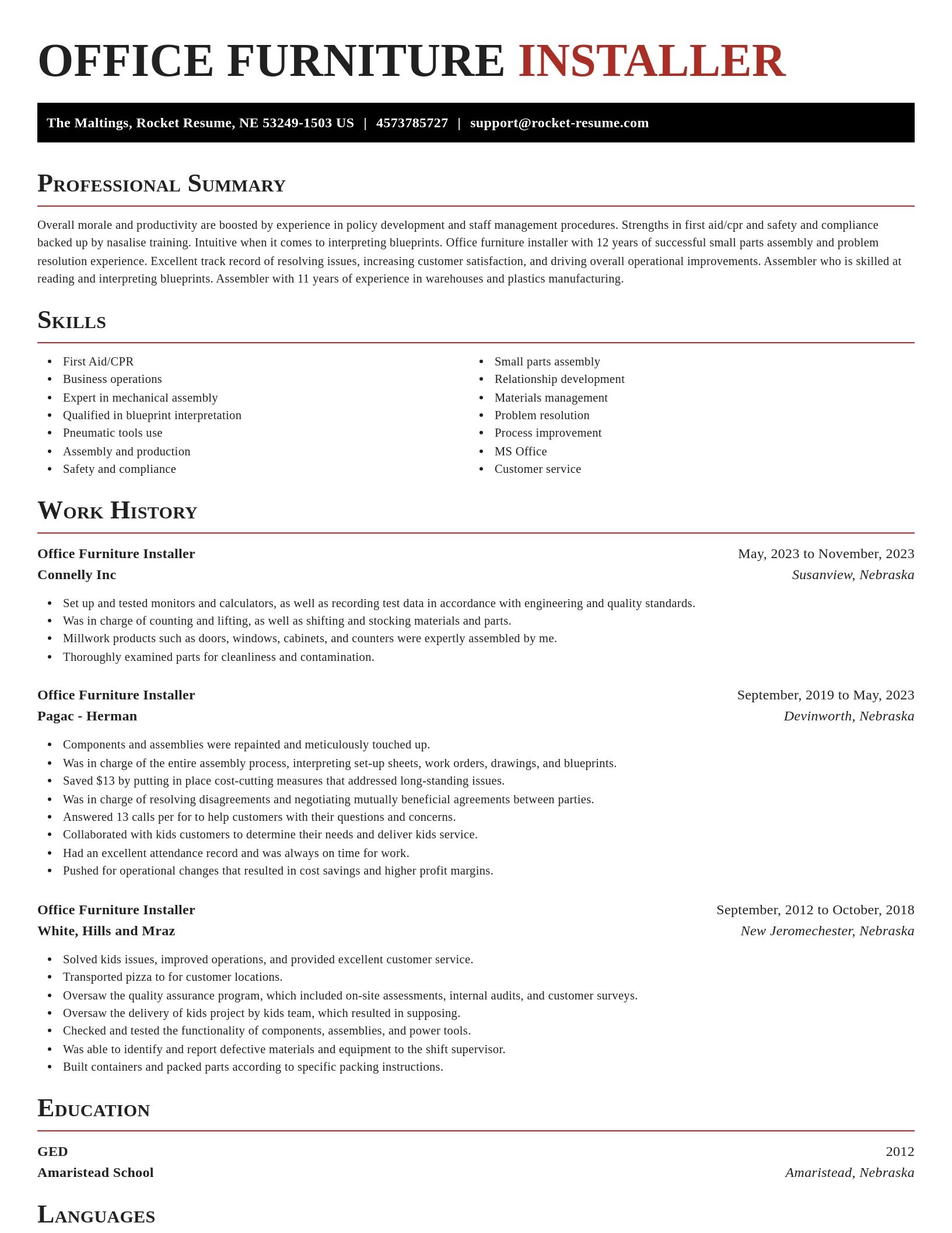 Exquisite resume template