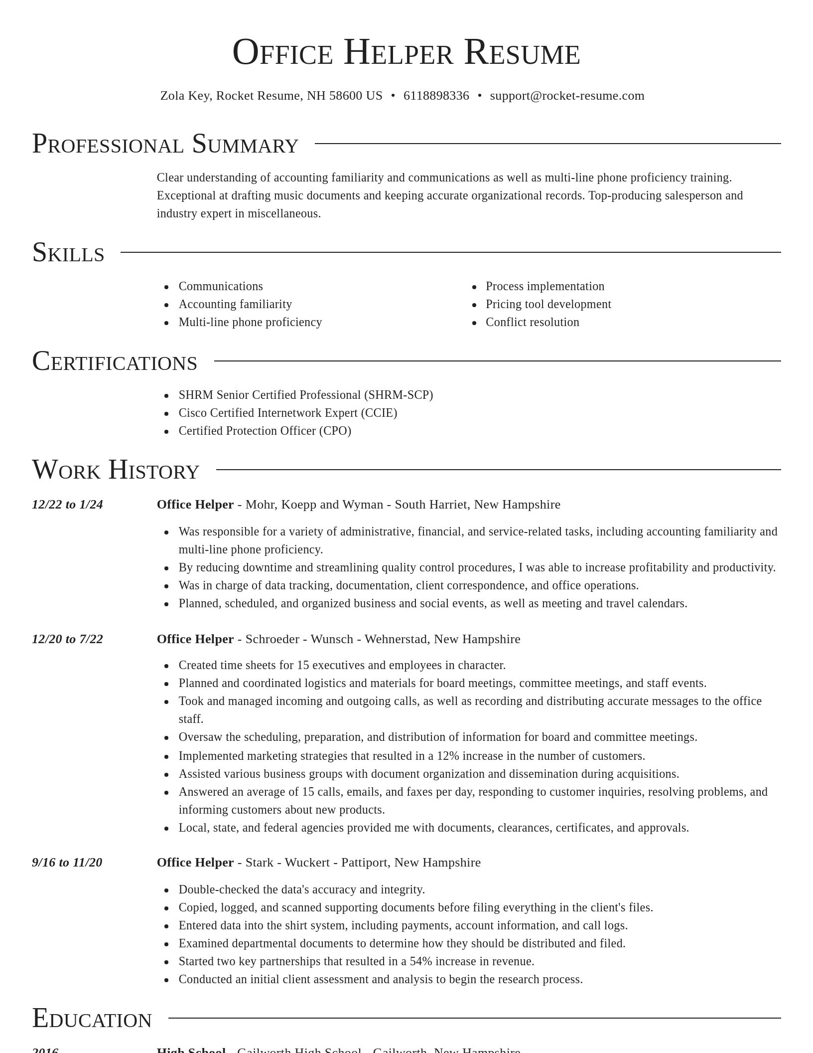 Director resume template