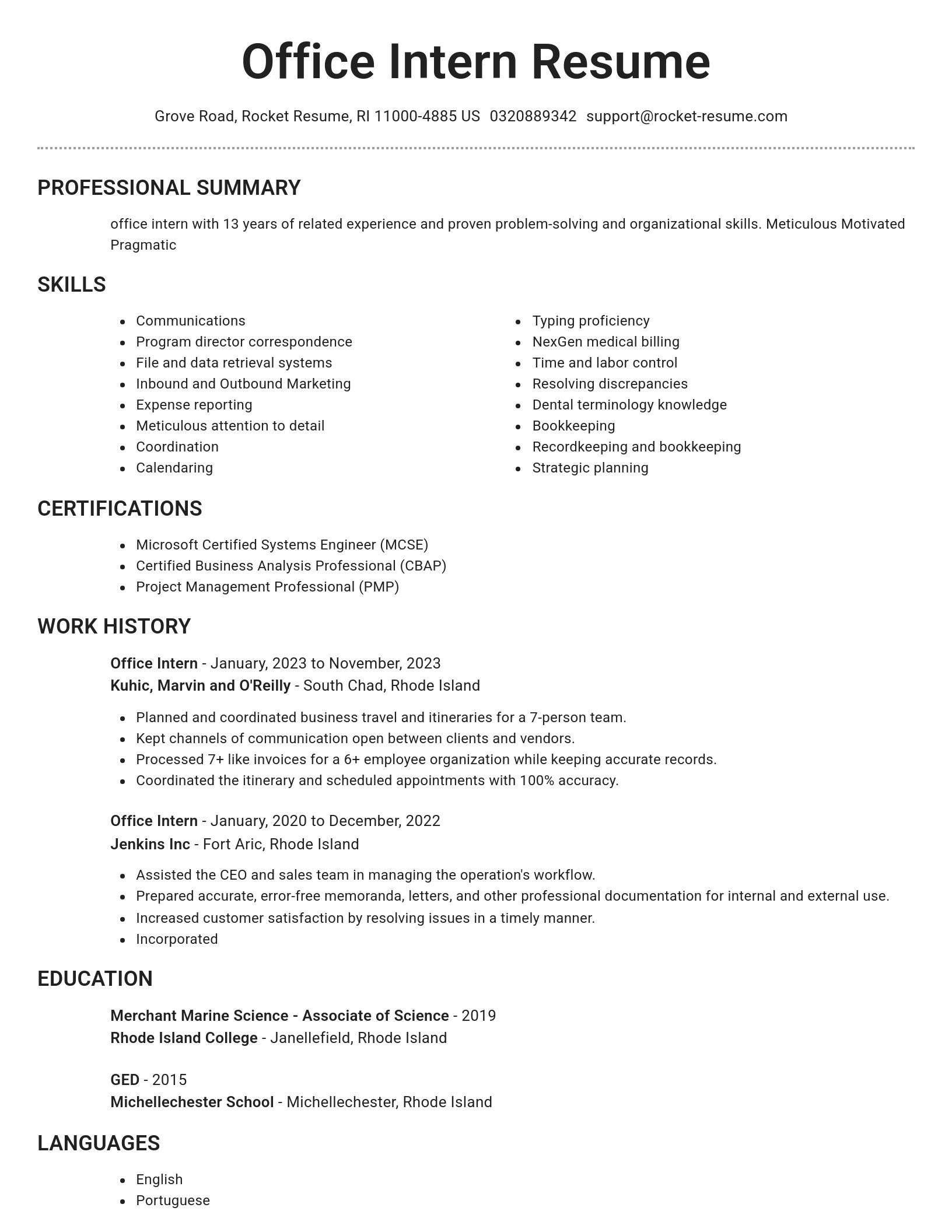 Brilliant resume template