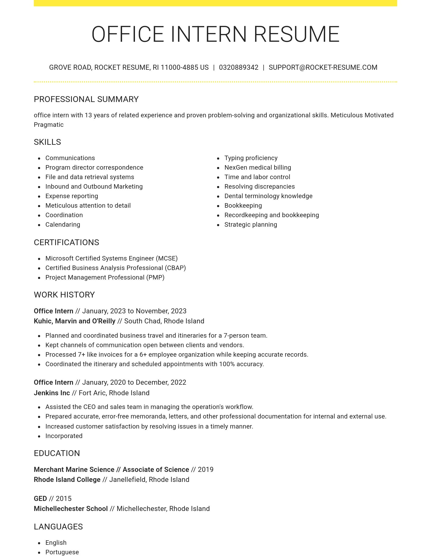 Grand resume template