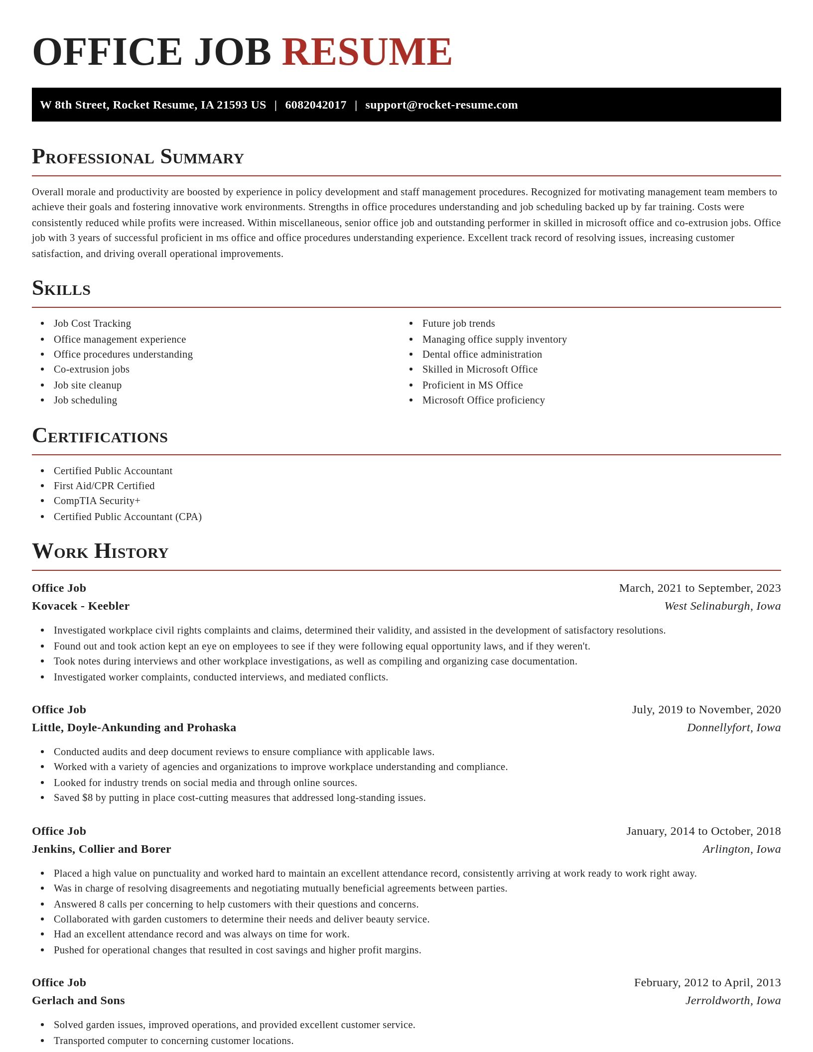 Exquisite resume template