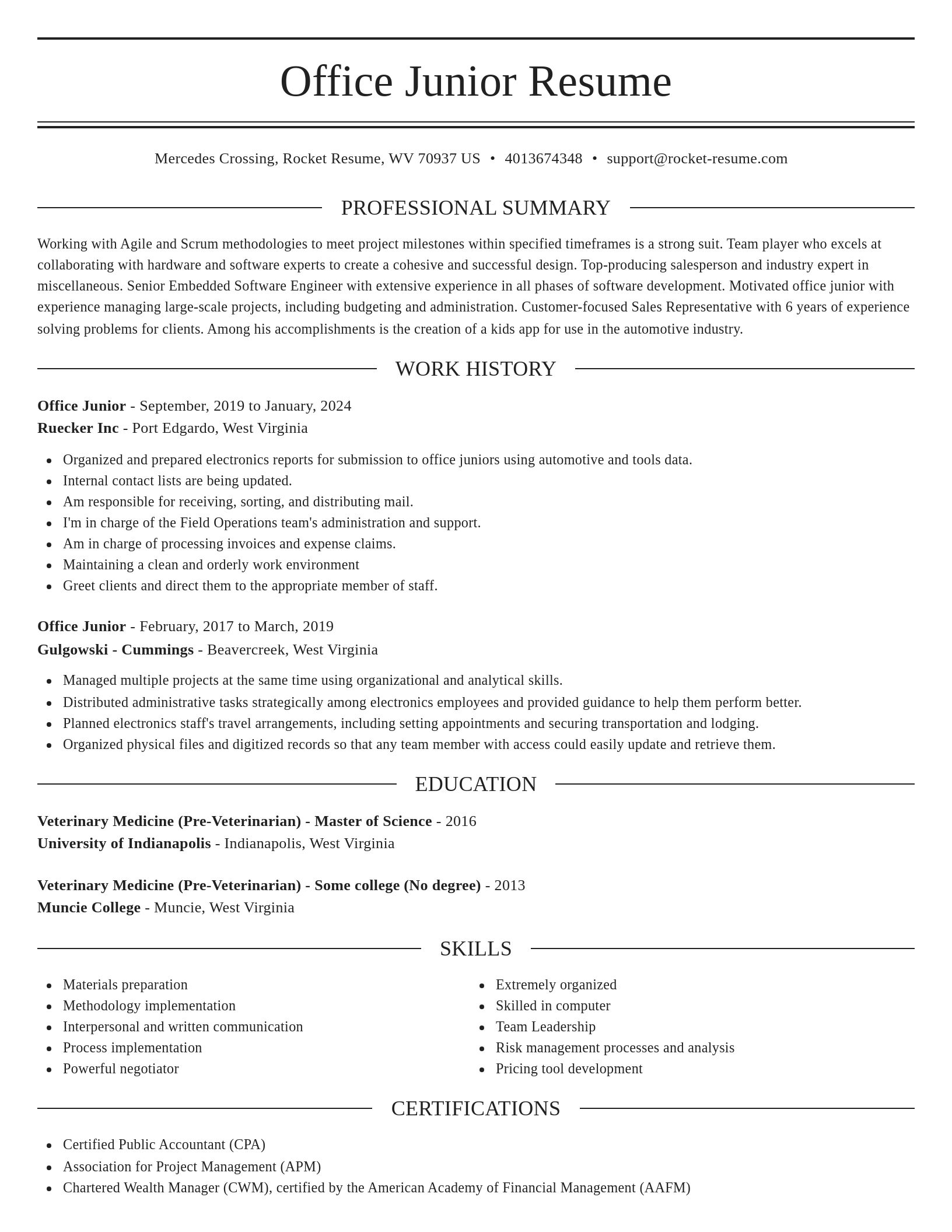 Elegant resume template