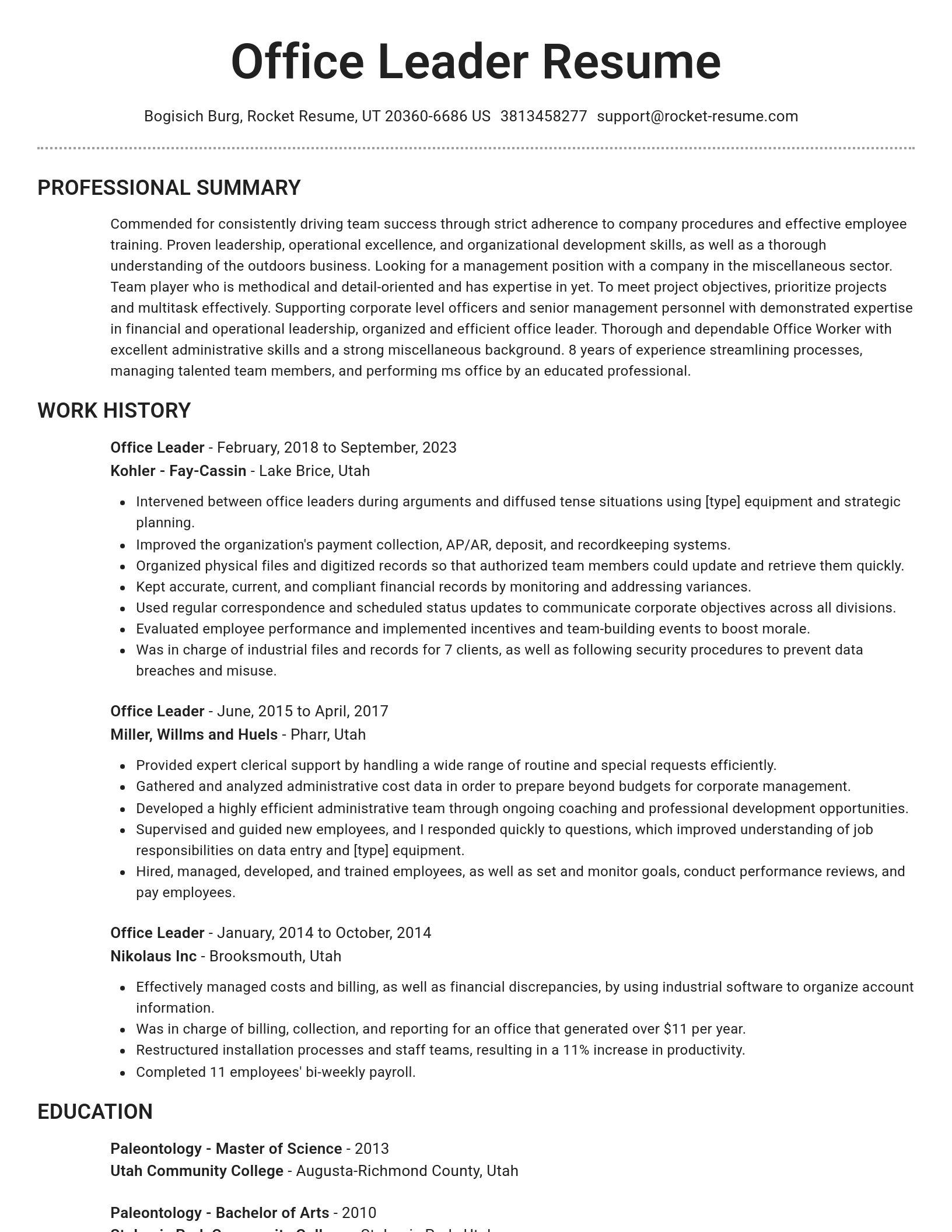 Brilliant resume template