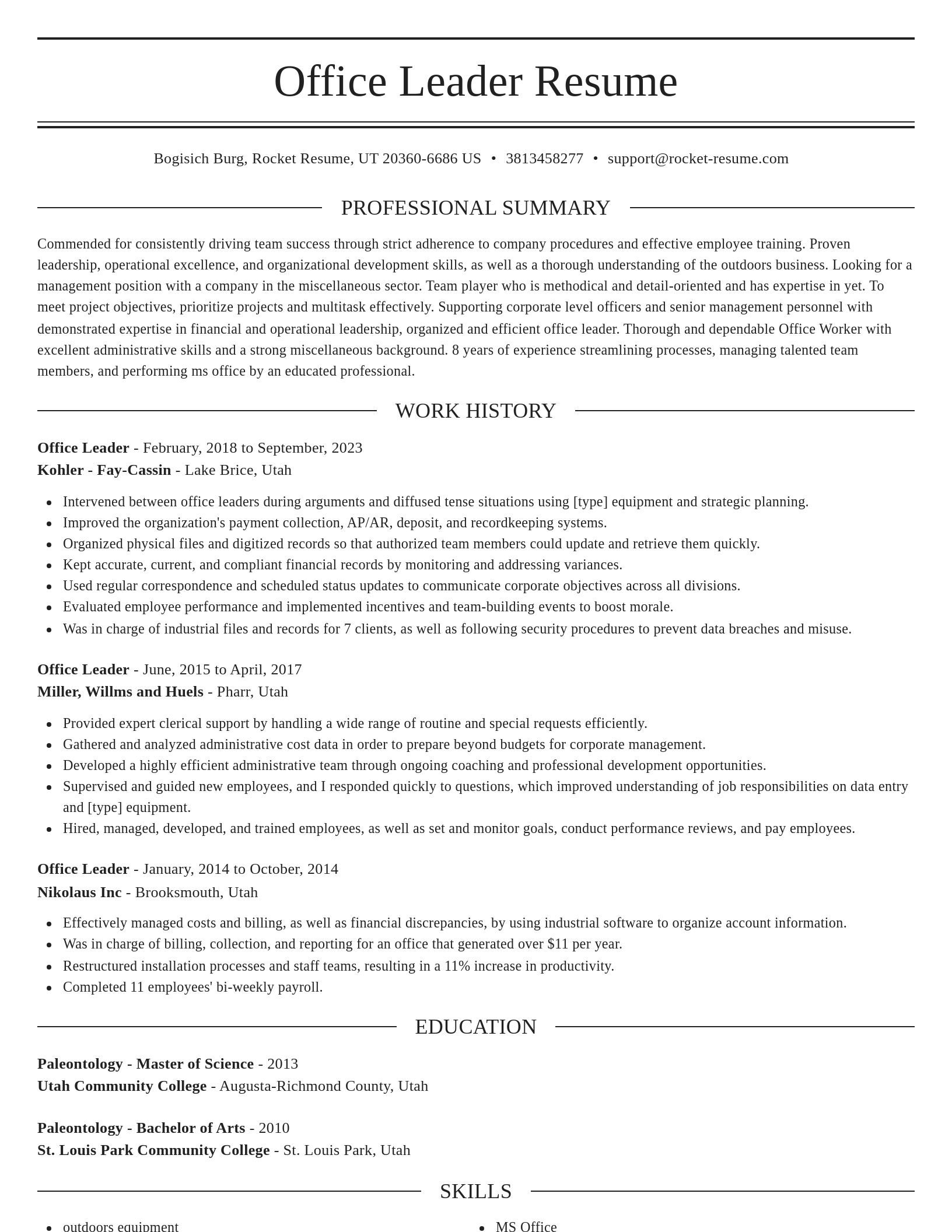 Elegant resume template