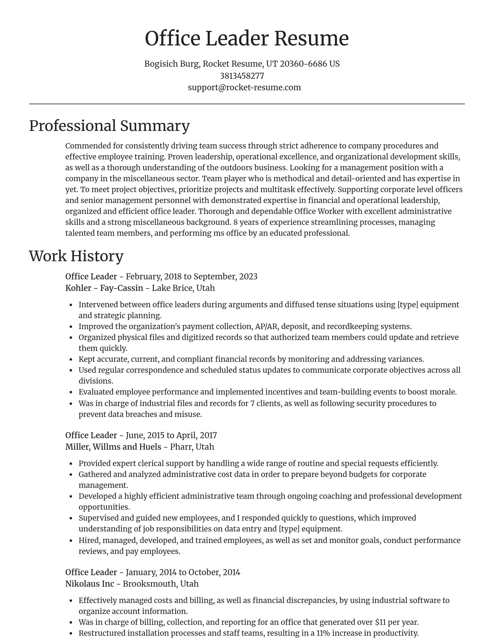 Focal Point resume template