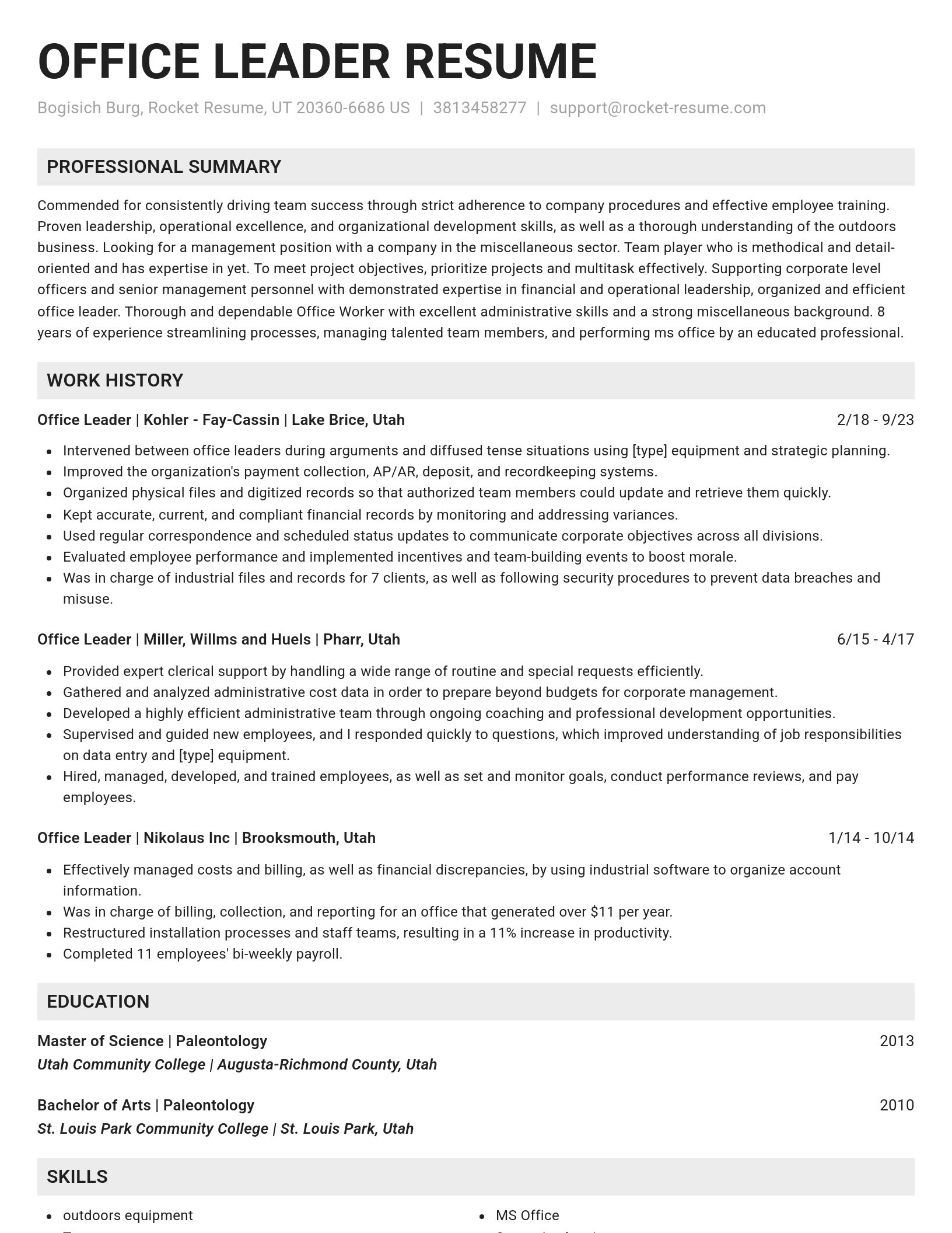 Genius resume template