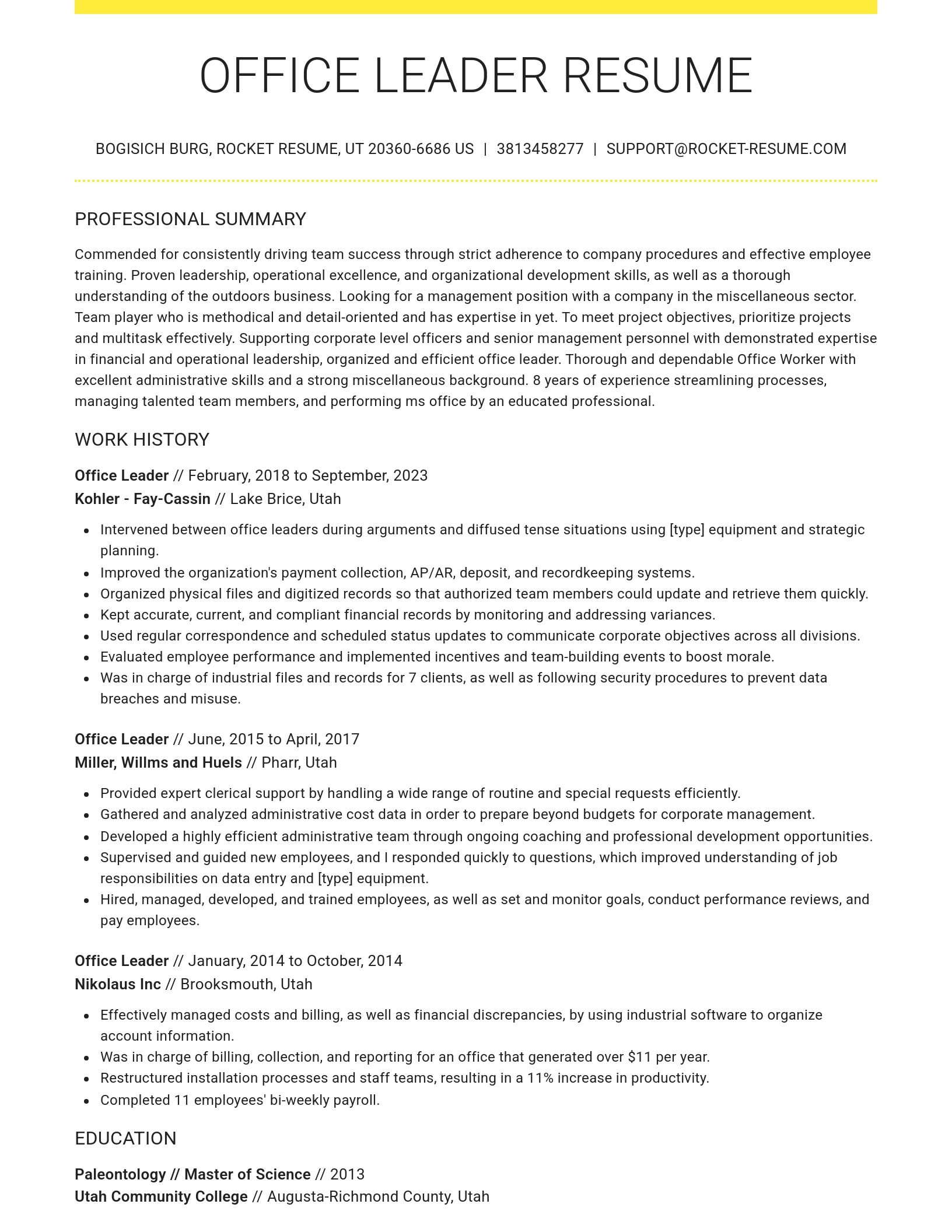 Grand resume template
