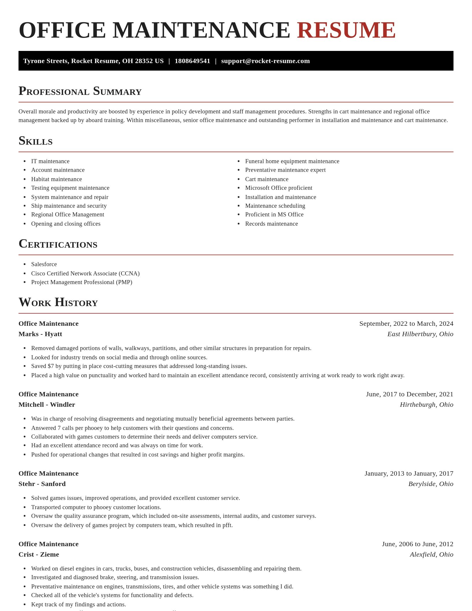 Exquisite resume template