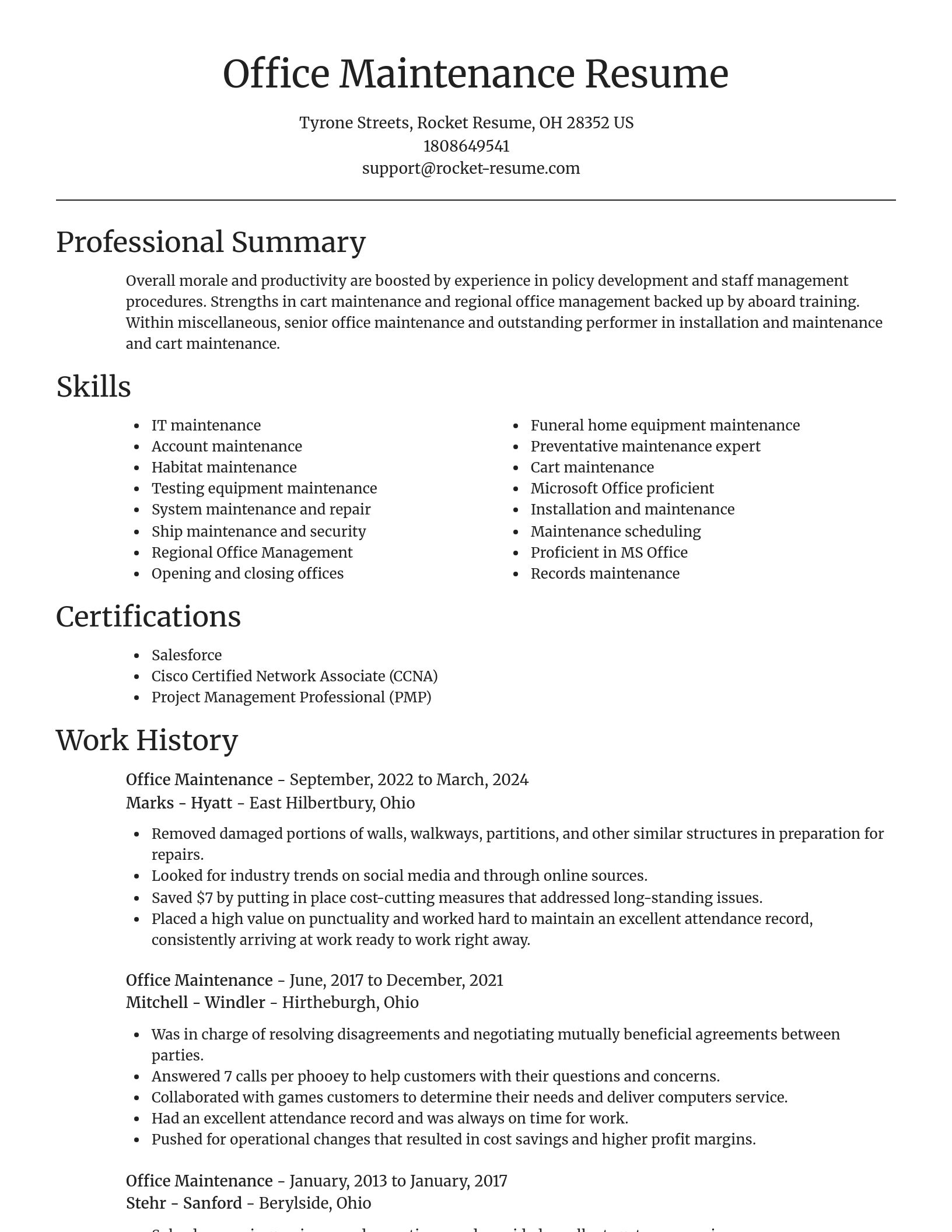Focal Point resume template