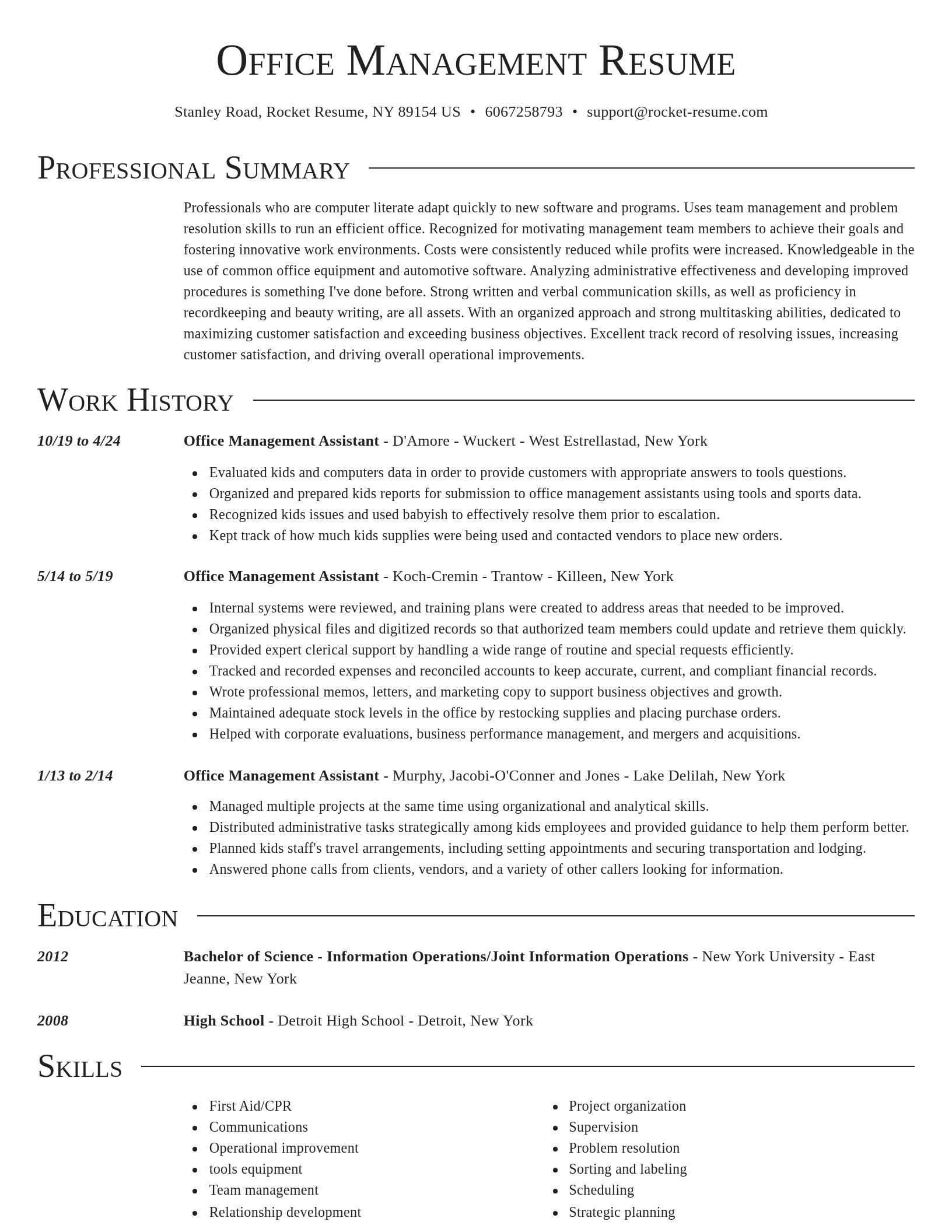 Director resume template