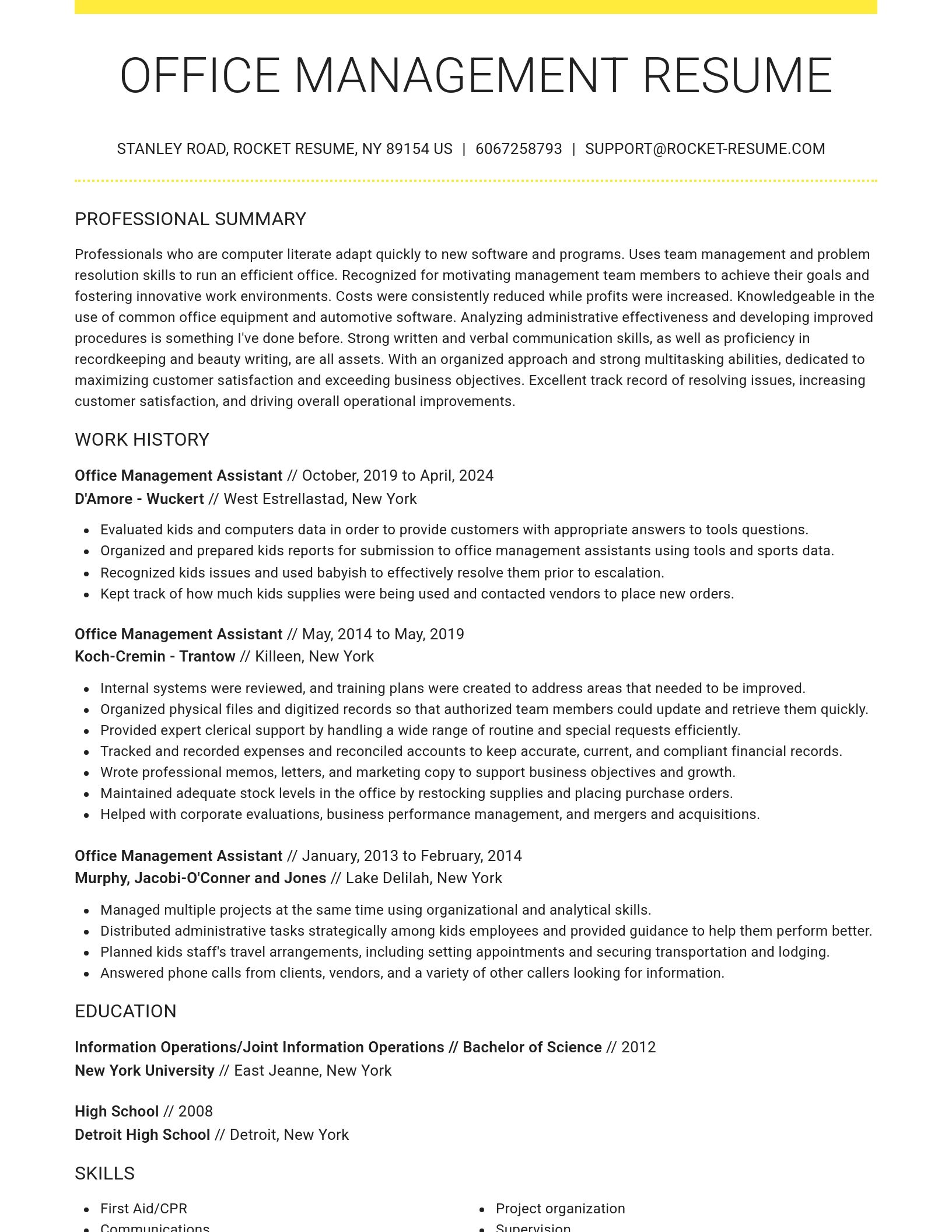 Grand resume template