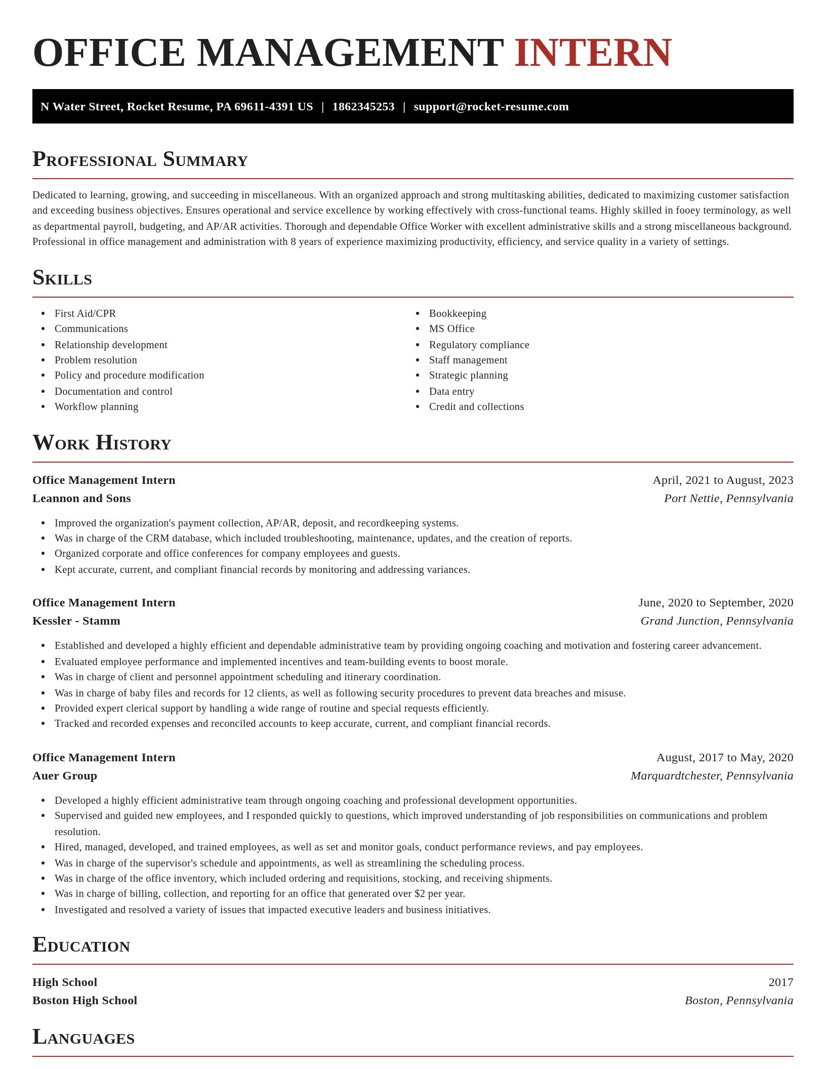 Exquisite resume template
